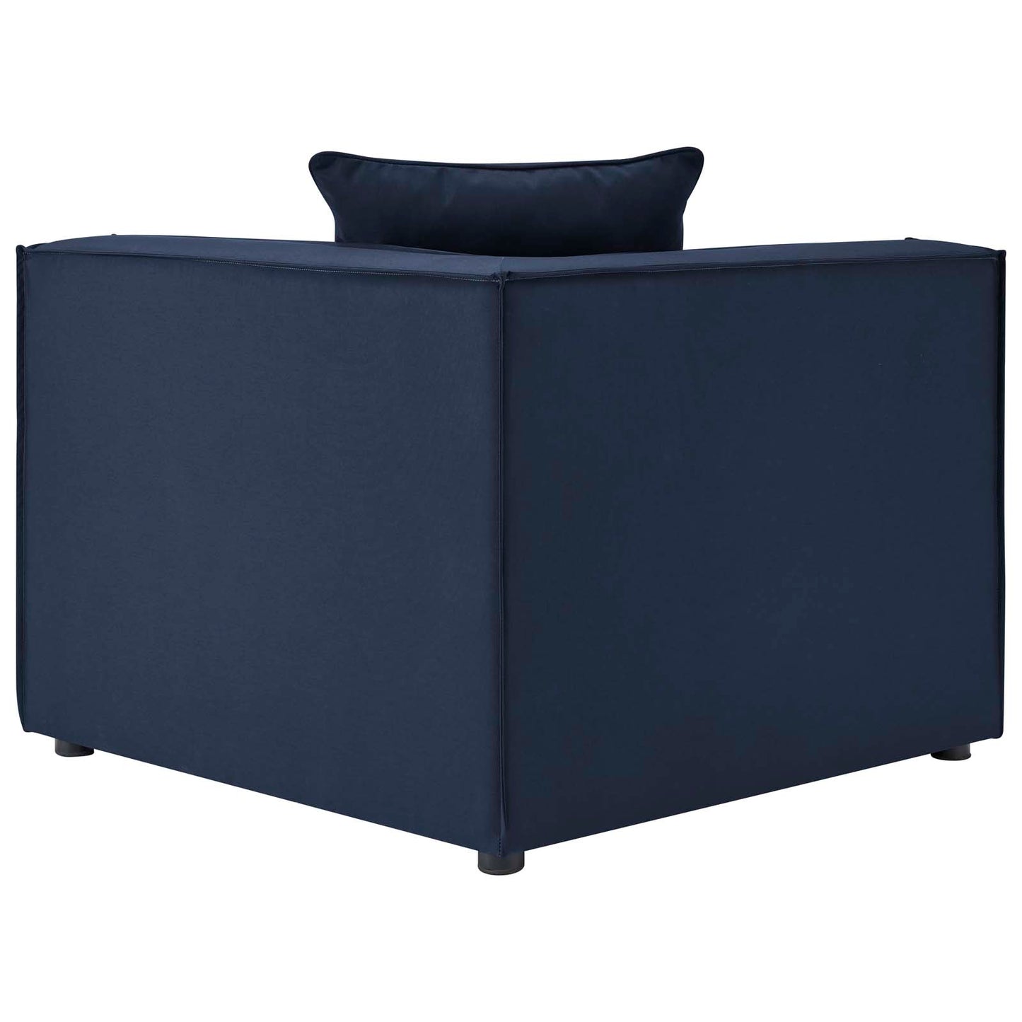 Saybrook Outdoor Patio Upholstered 2-Piece Sectional Sofa Loveseat Navy EEI-4377-NAV