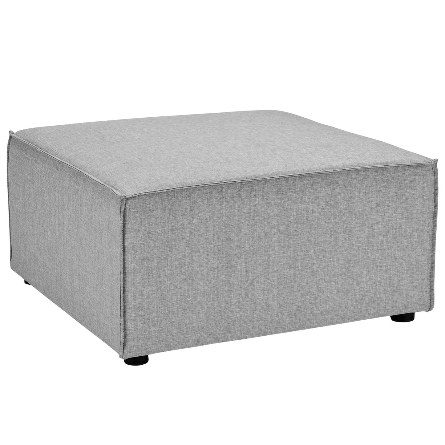 Saybrook Outdoor Patio Upholstered Loveseat and Ottoman Set Gray EEI-4378-GRY