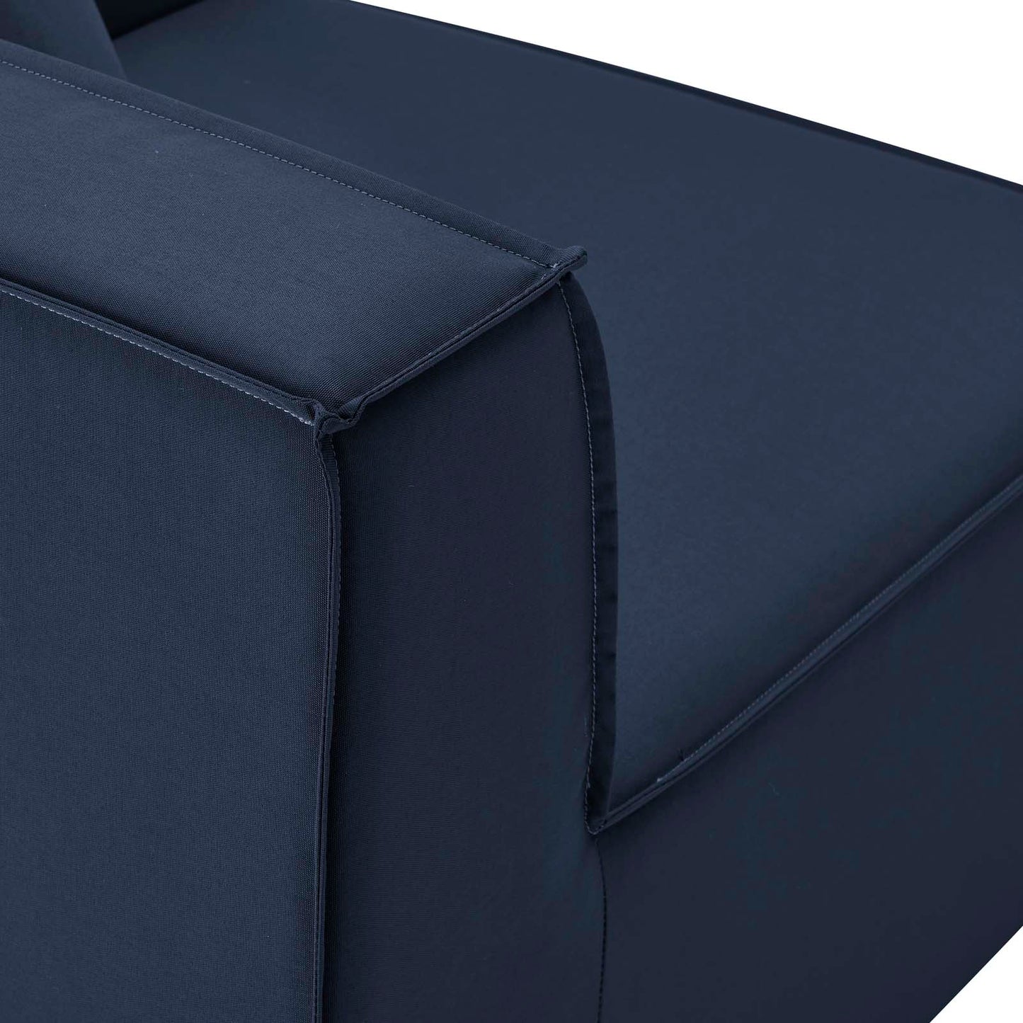 Saybrook Outdoor Patio Upholstered 3-Piece Sectional Sofa Navy EEI-4379-NAV