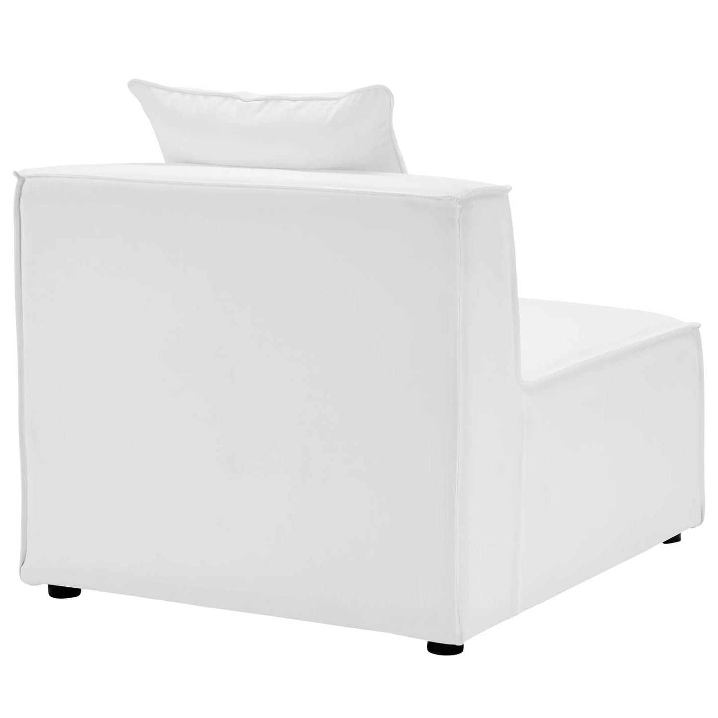 Saybrook Outdoor Patio Upholstered 4-Piece Sectional Sofa White EEI-4380-WHI