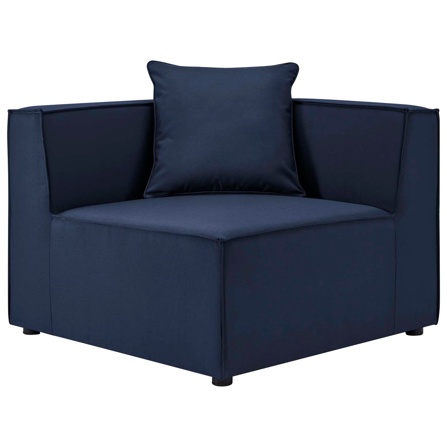 Saybrook Outdoor Patio Upholstered 5-Piece Sectional Sofa Navy EEI-4382-NAV