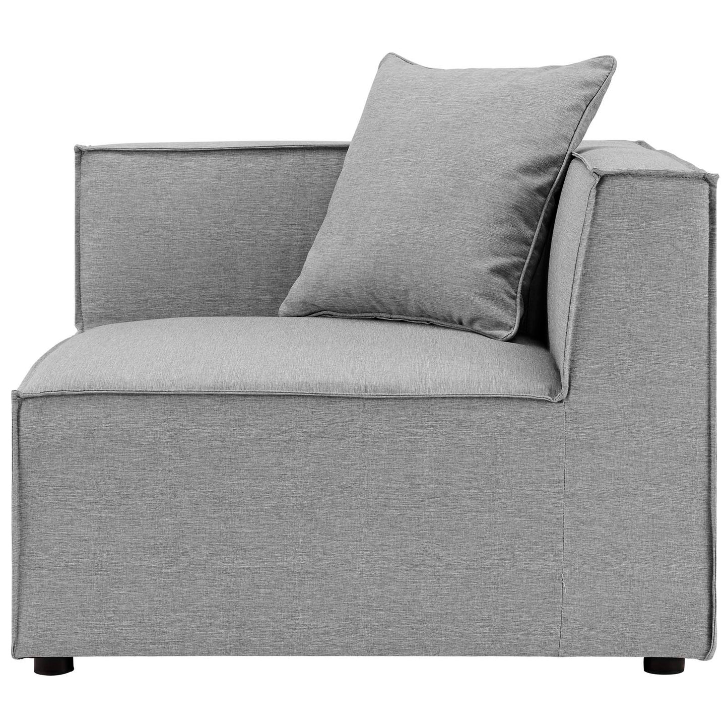 Saybrook Outdoor Patio Upholstered 6-Piece Sectional Sofa Gray EEI-4385-GRY