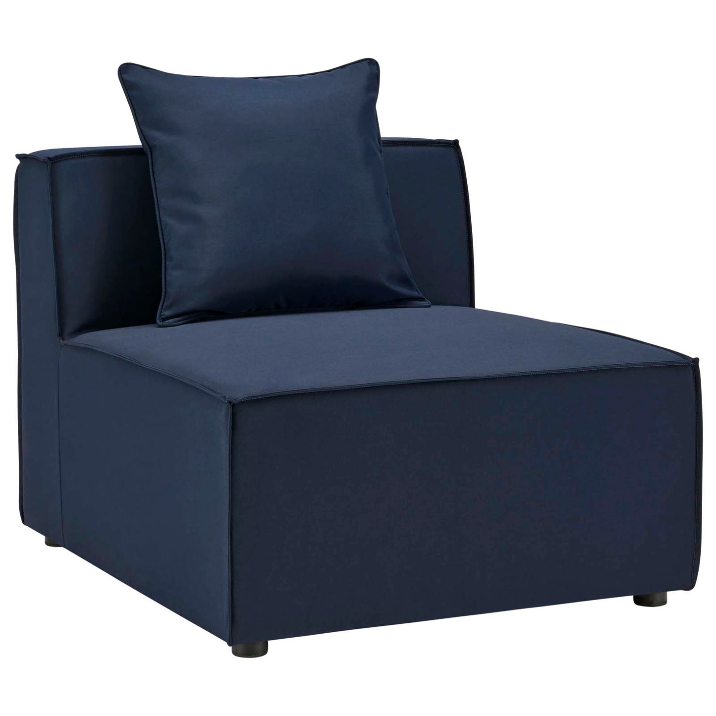 Saybrook Outdoor Patio Upholstered 7-Piece Sectional Sofa Navy EEI-4387-NAV