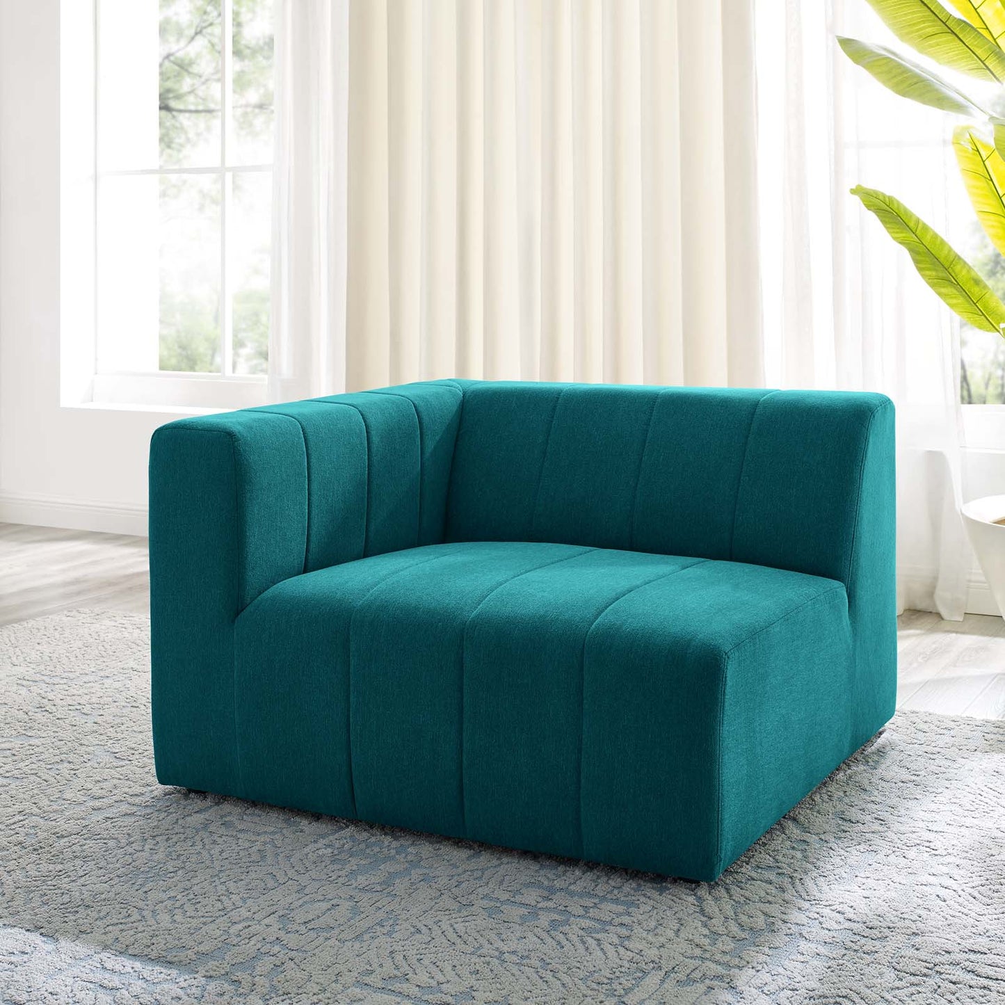 Bartlett Upholstered Fabric Left-Arm Chair Teal EEI-4396-TEA