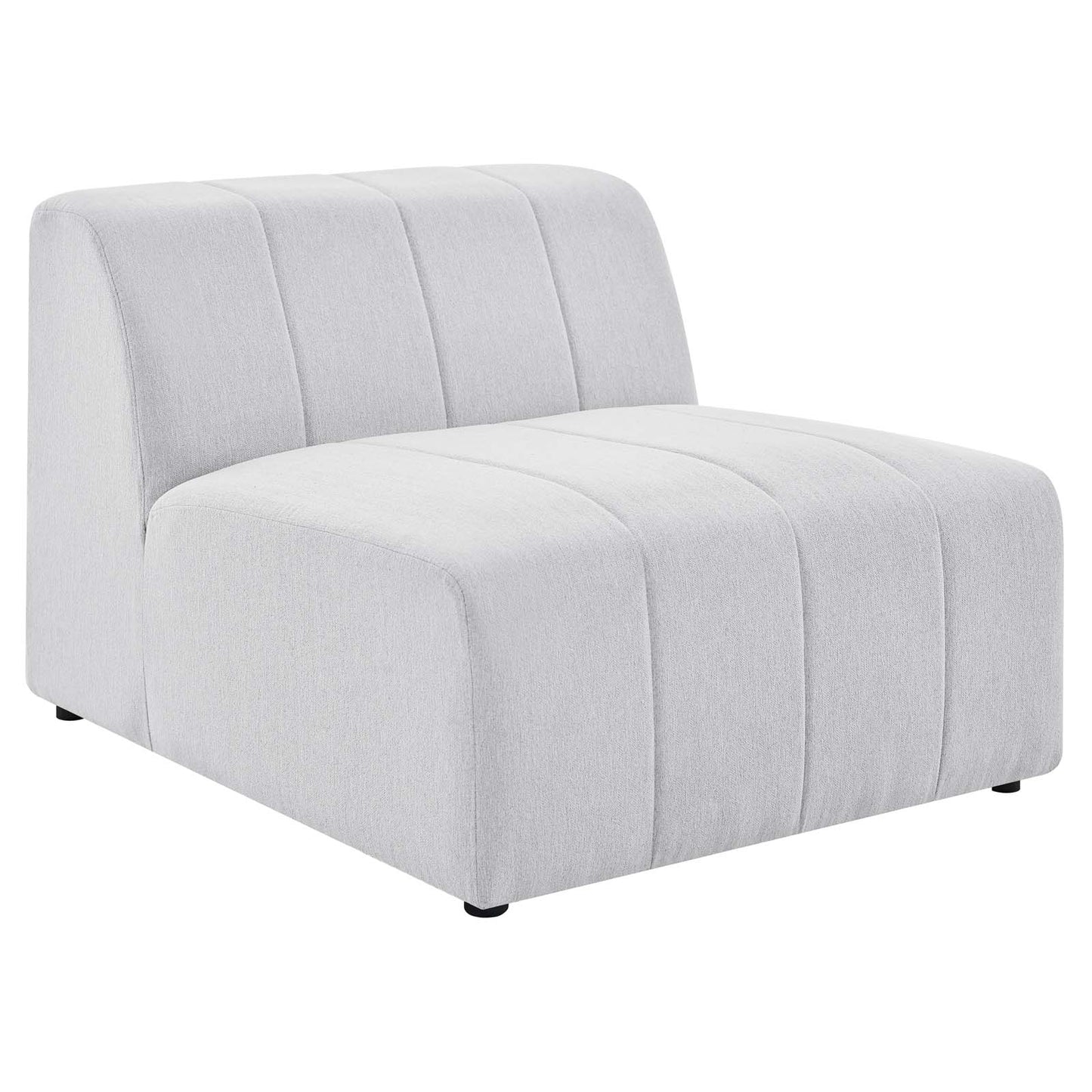 Bartlett Upholstered Fabric Armless Chair Ivory EEI-4398-IVO