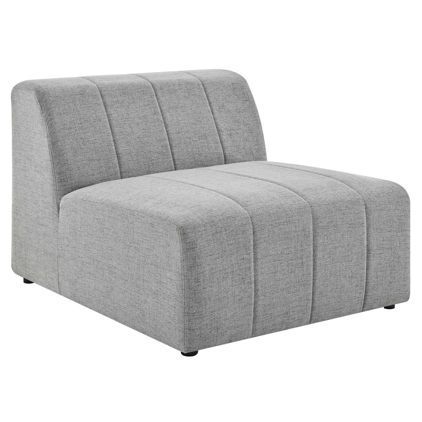 Bartlett Upholstered Fabric Armless Chair Light Gray EEI-4398-LGR