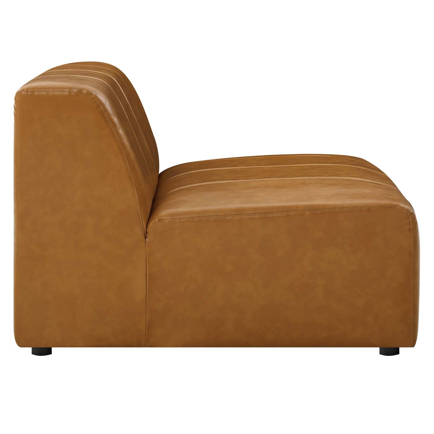 Bartlett Vegan Leather Armless Chair Tan EEI-4399-TAN