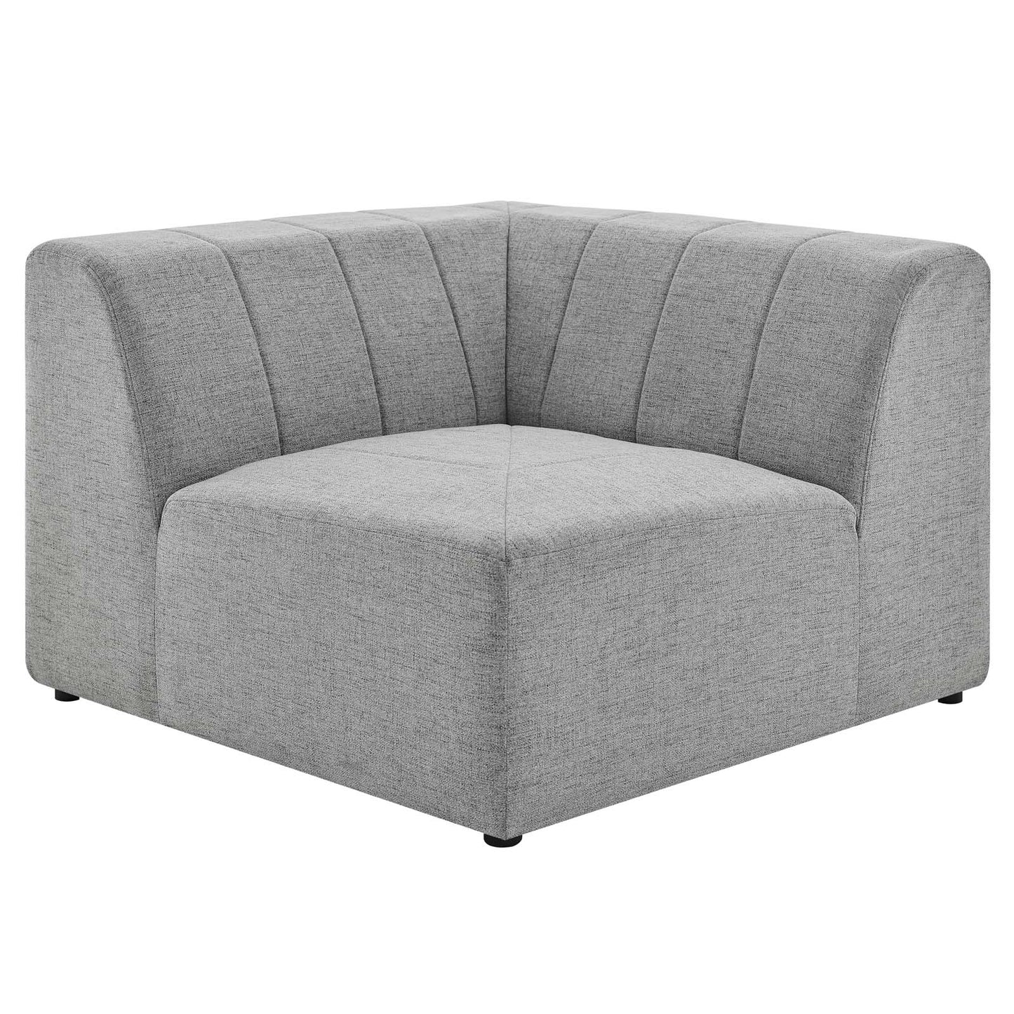 Bartlett Upholstered Fabric Corner Chair Light Gray EEI-4402-LGR