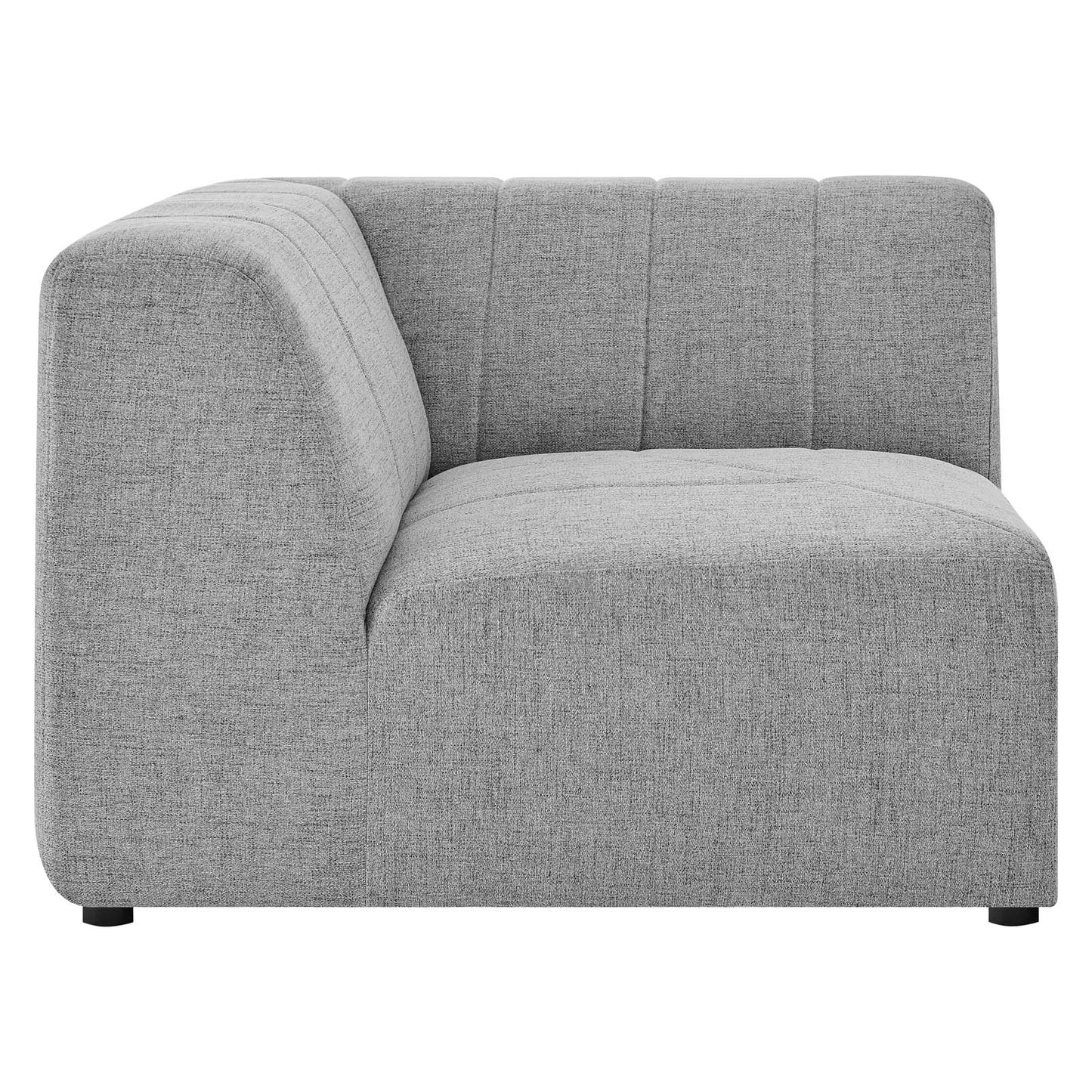 Bartlett Upholstered Fabric Corner Chair Light Gray EEI-4402-LGR