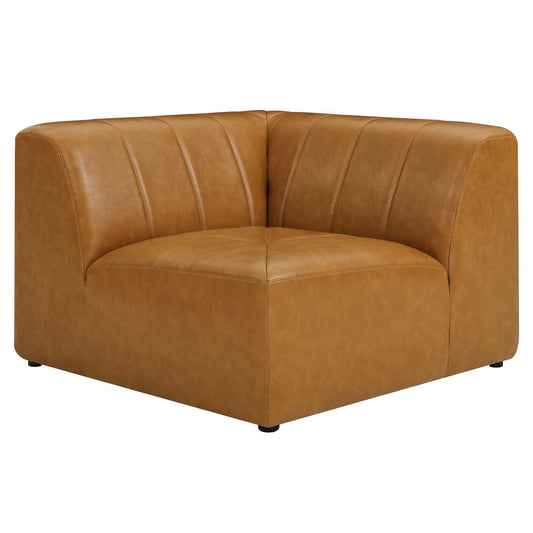 Bartlett Vegan Leather Corner Chair Tan EEI-4403-TAN