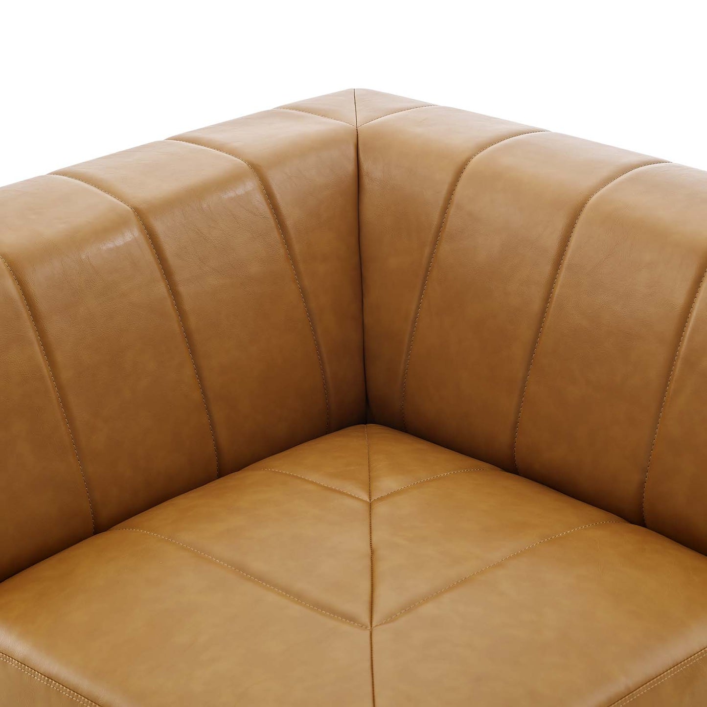 Bartlett Vegan Leather Corner Chair Tan EEI-4403-TAN