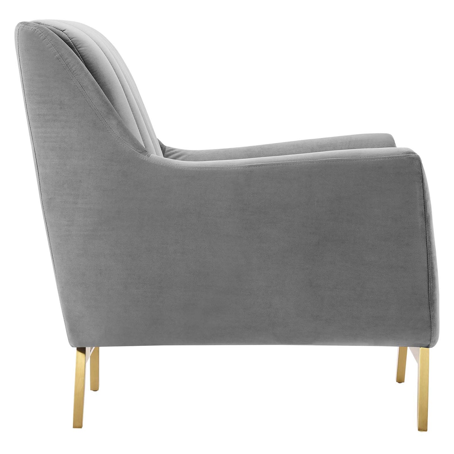 Winsome Channel Tufted Performance Velvet Armchair Gray EEI-4409-GRY