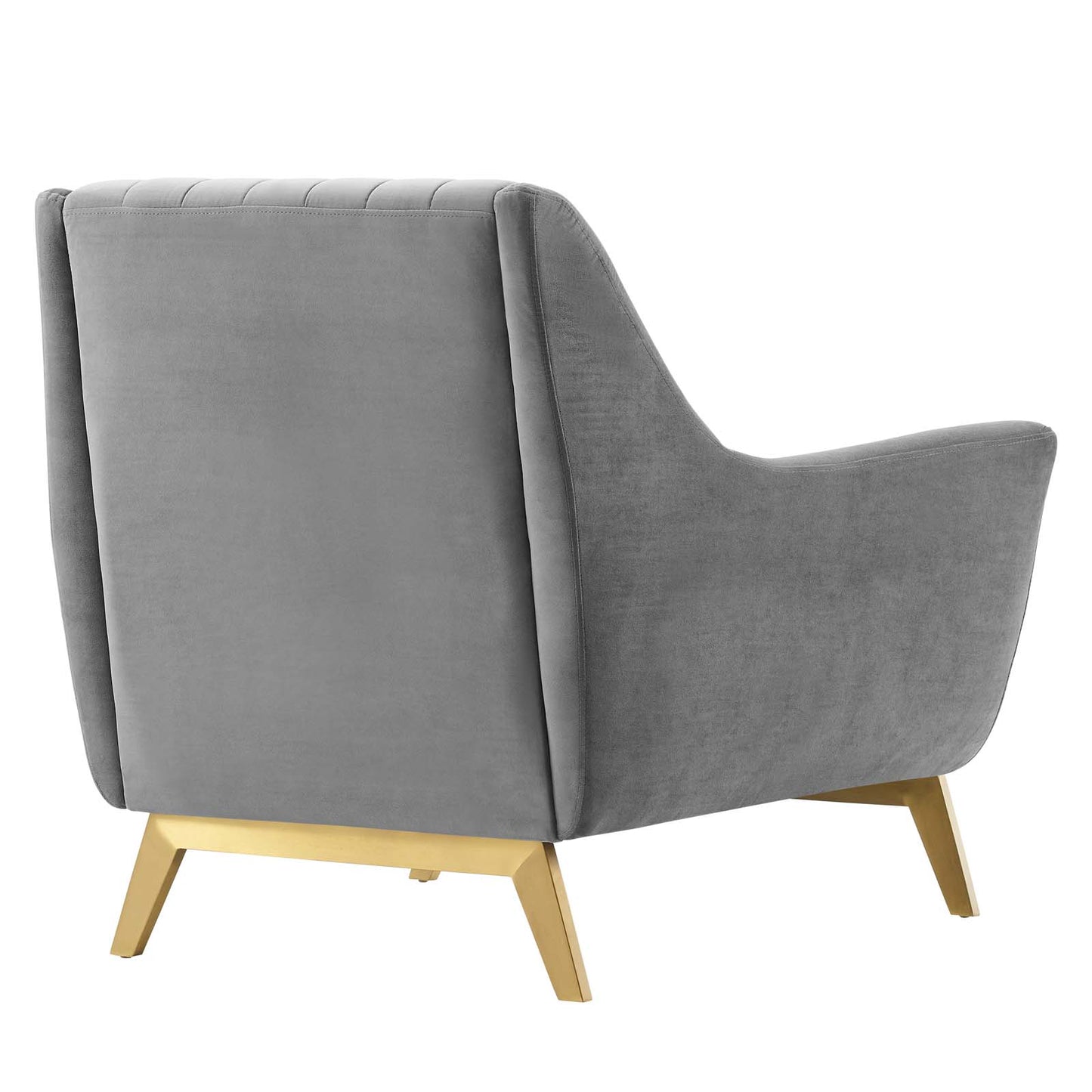 Winsome Channel Tufted Performance Velvet Armchair Gray EEI-4409-GRY