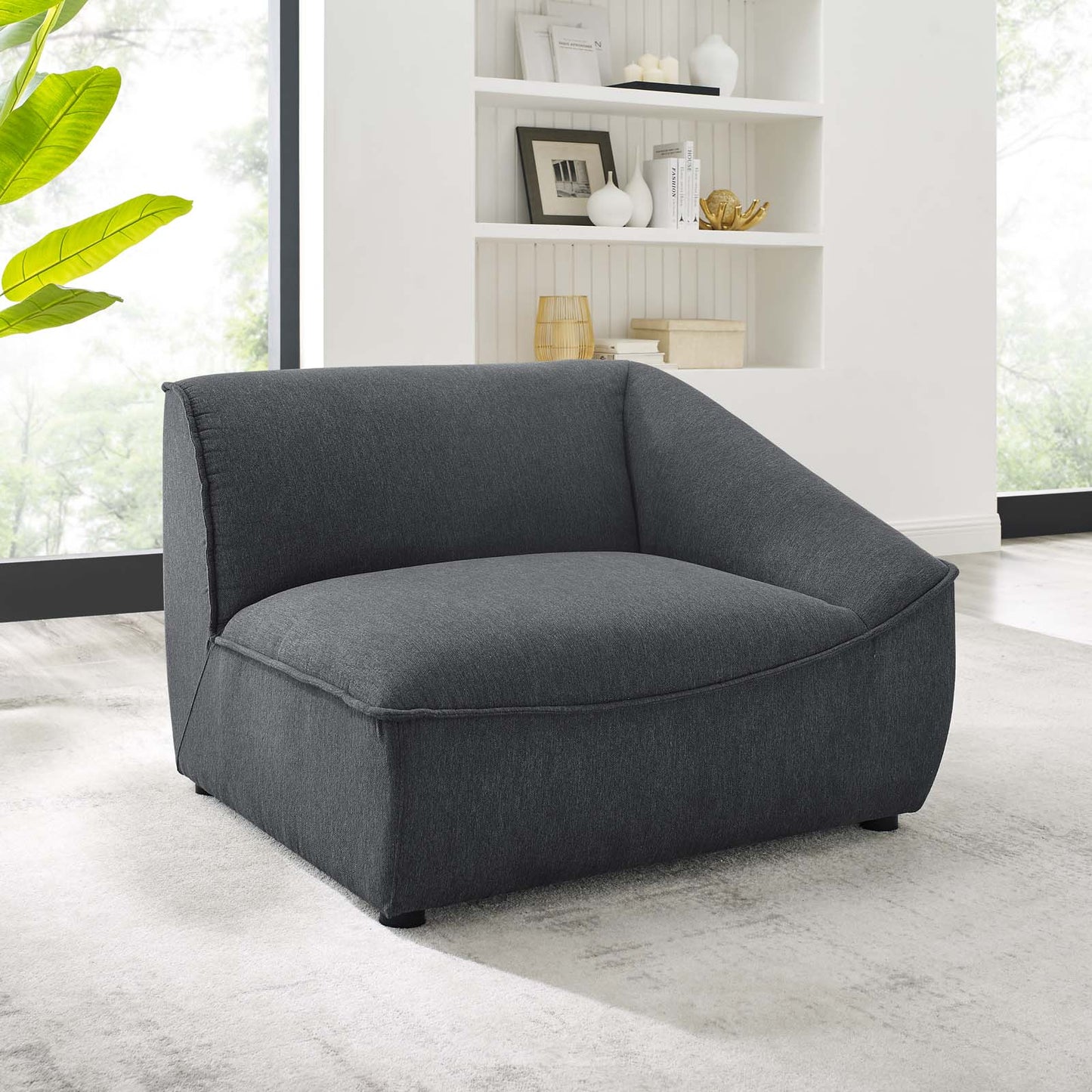 Comprise Right-Arm Sectional Sofa Chair Charcoal EEI-4416-CHA