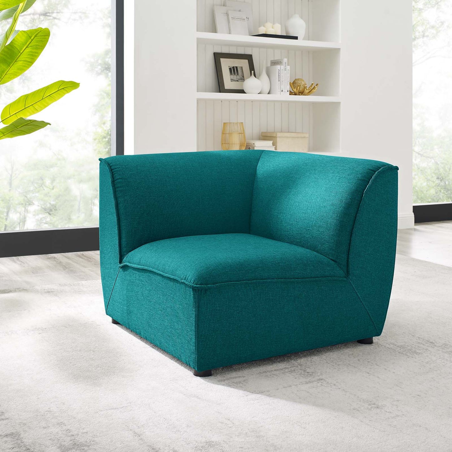 Comprise Corner Sectional Sofa Chair Teal EEI-4417-TEA