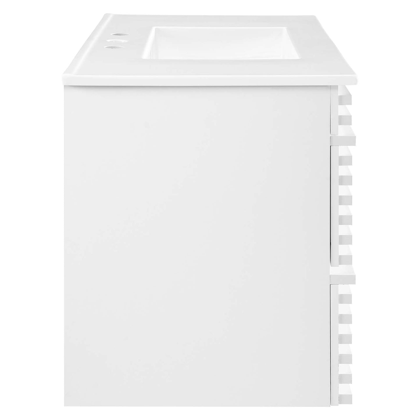 Render 36" Wall-Mount Bathroom Vanity White White EEI-4436-WHI-WHI