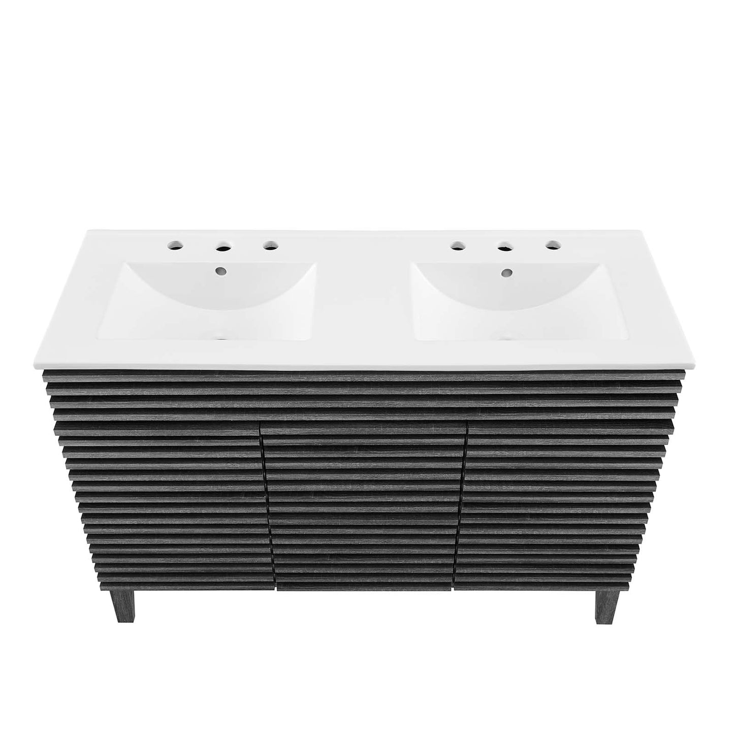 Render 48" Double Sink Bathroom Vanity Charcoal White EEI-4441-CHA-WHI