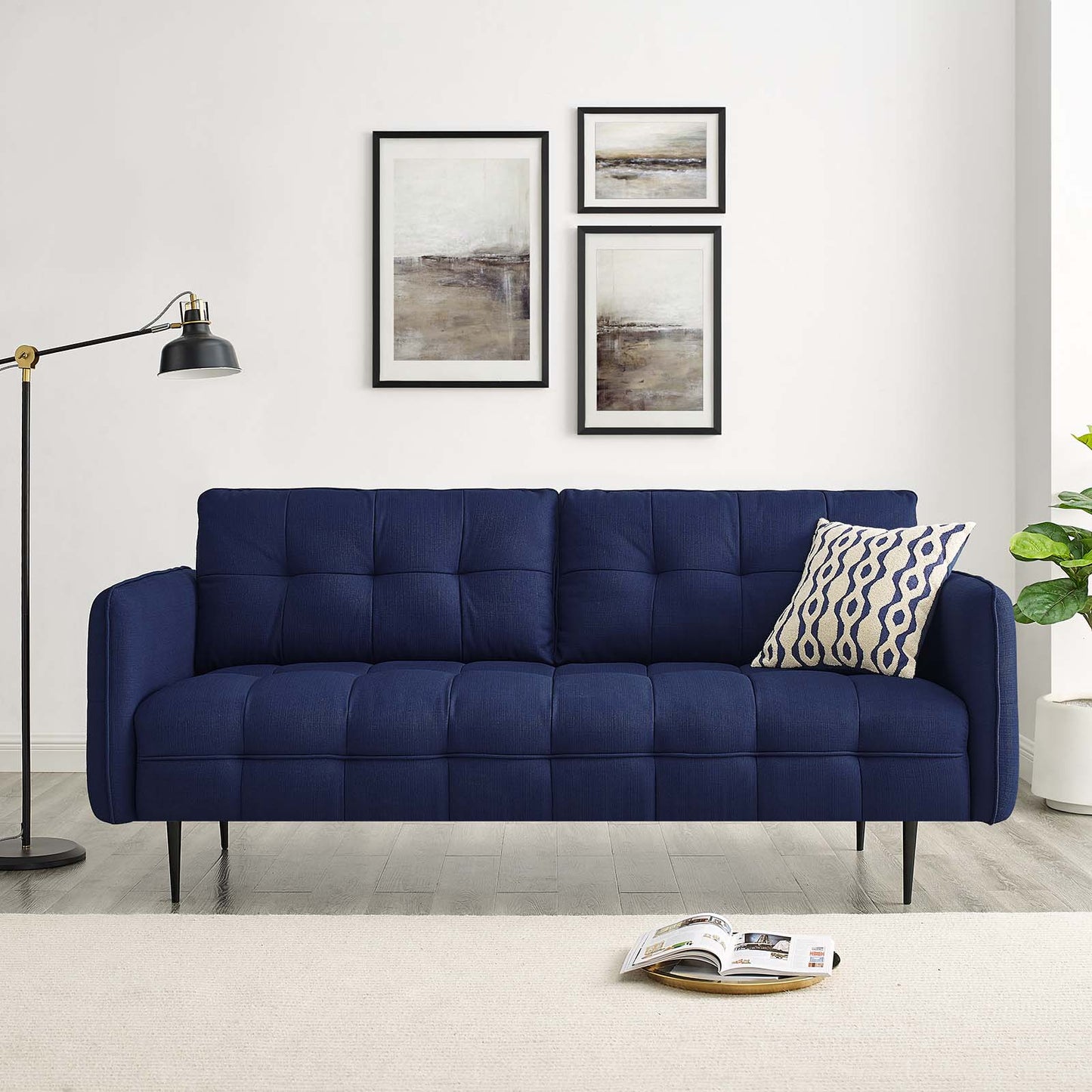Cameron Tufted Fabric Sofa Royal Blue EEI-4451-ROY