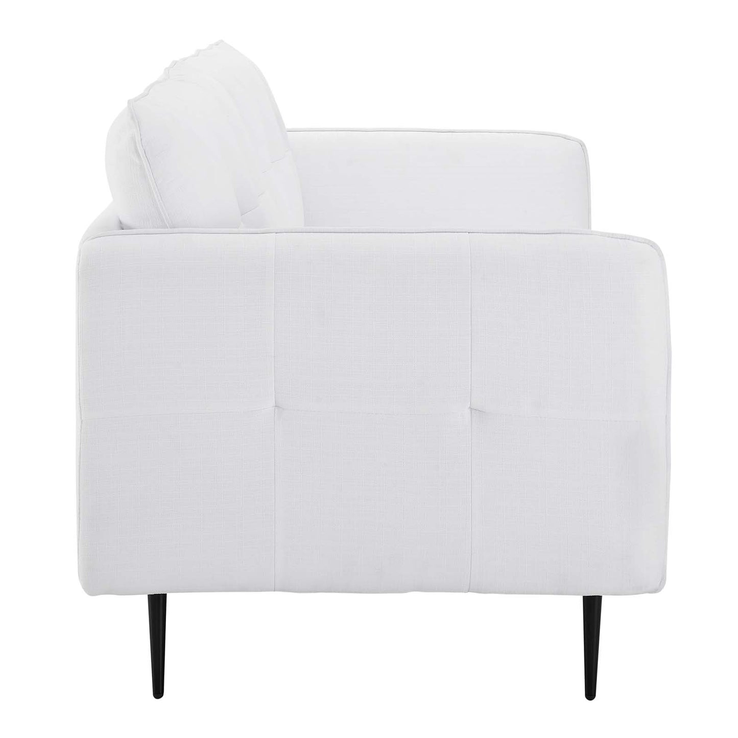 Cameron Tufted Fabric Sofa White EEI-4451-WHI