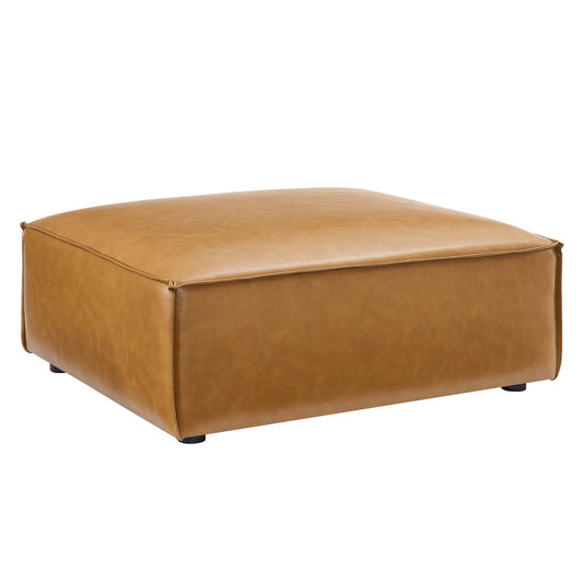 Restore Vegan Leather Ottoman Tan