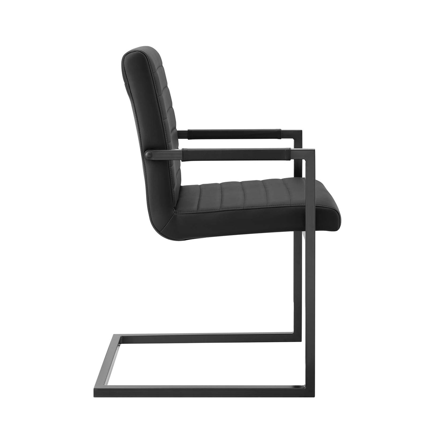 Savoy Vegan Leather Dining Chairs - Set of 2 Black EEI-4522-BLK
