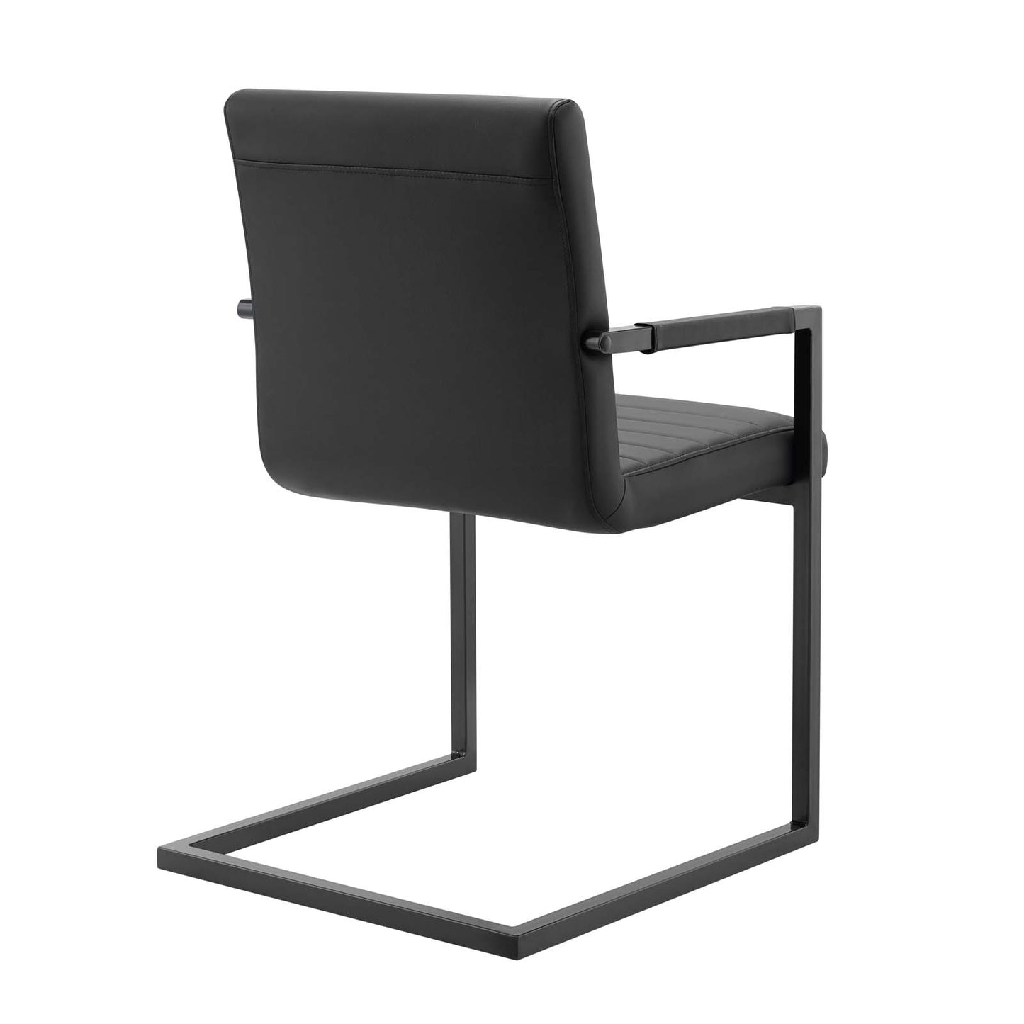 Savoy Vegan Leather Dining Chairs - Set of 2 Black EEI-4522-BLK