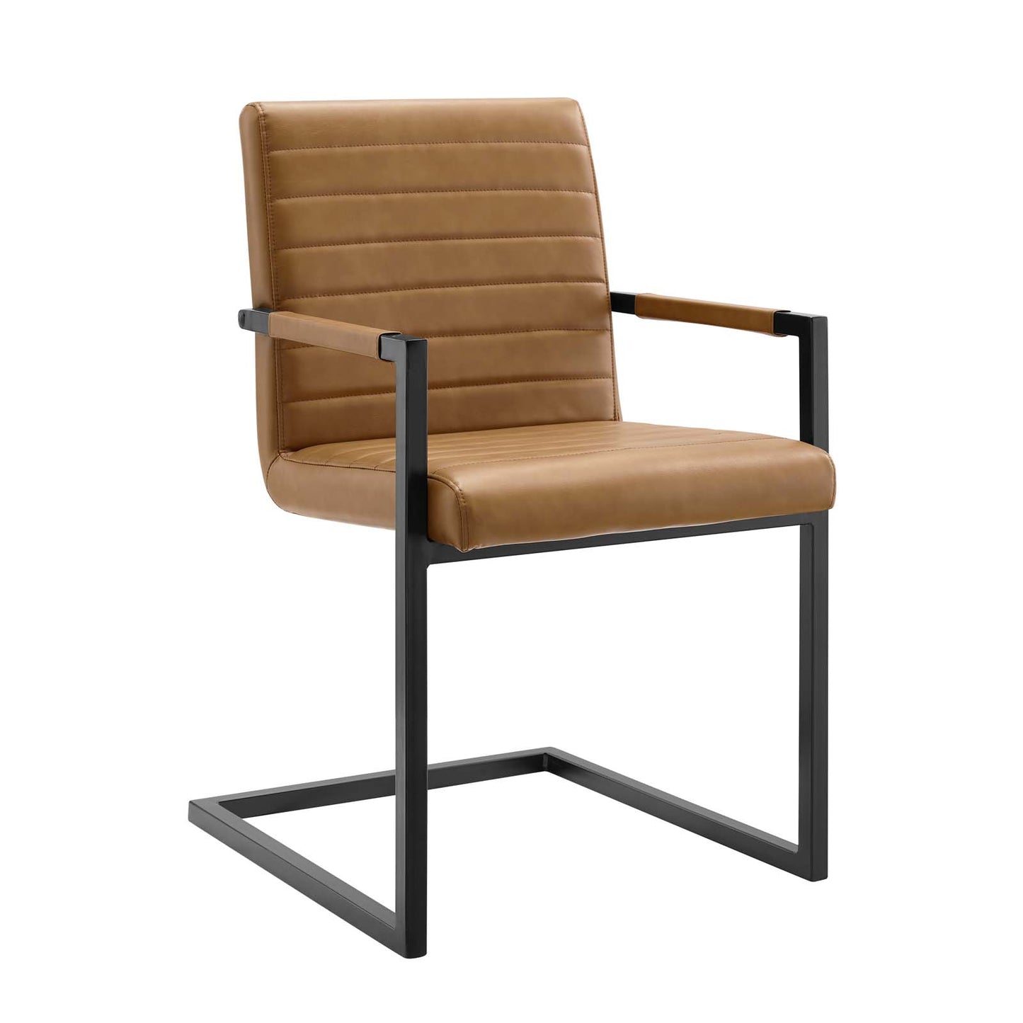 Savoy Vegan Leather Dining Chairs - Set of 2 Tan EEI-4522-TAN