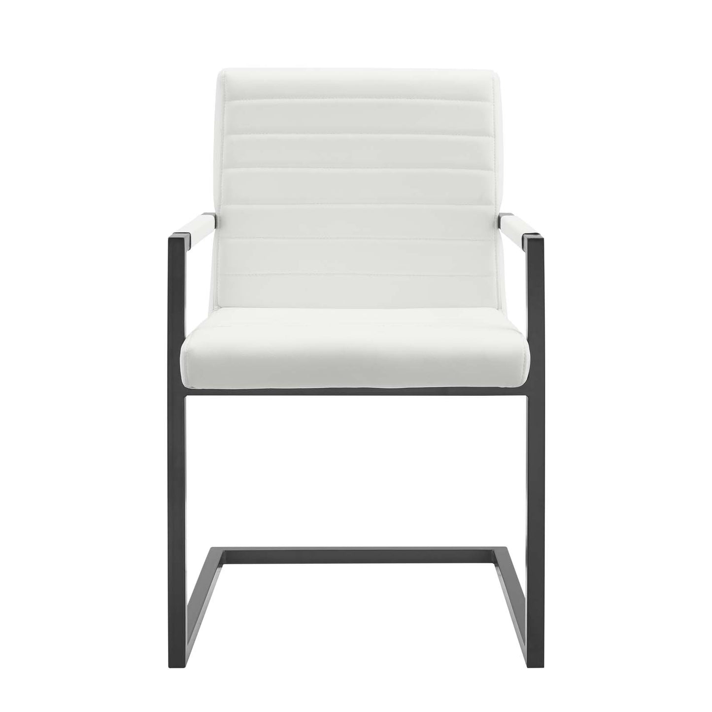 Savoy Vegan Leather Dining Chairs - Set of 2 White EEI-4522-WHI