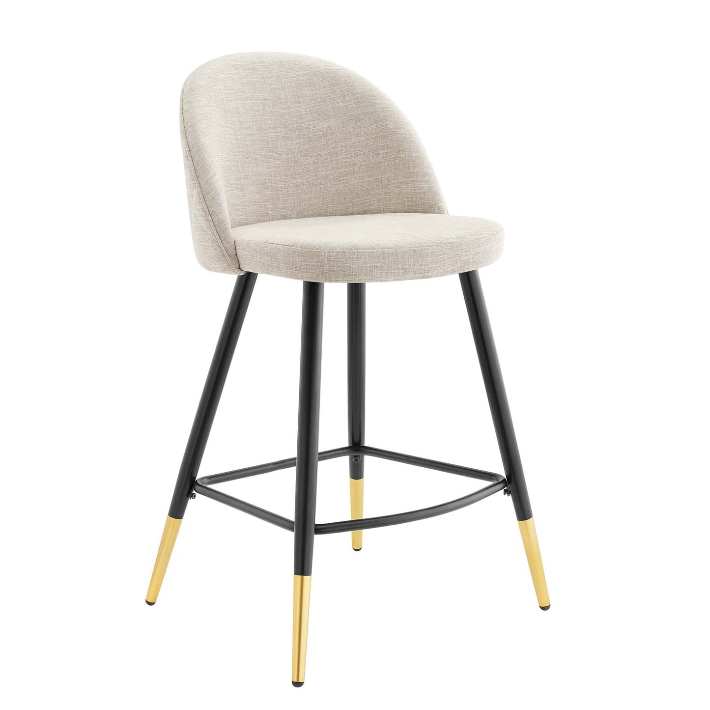 Cordial Fabric Counter Stools - Set of 2 Beige EEI-4528-BEI