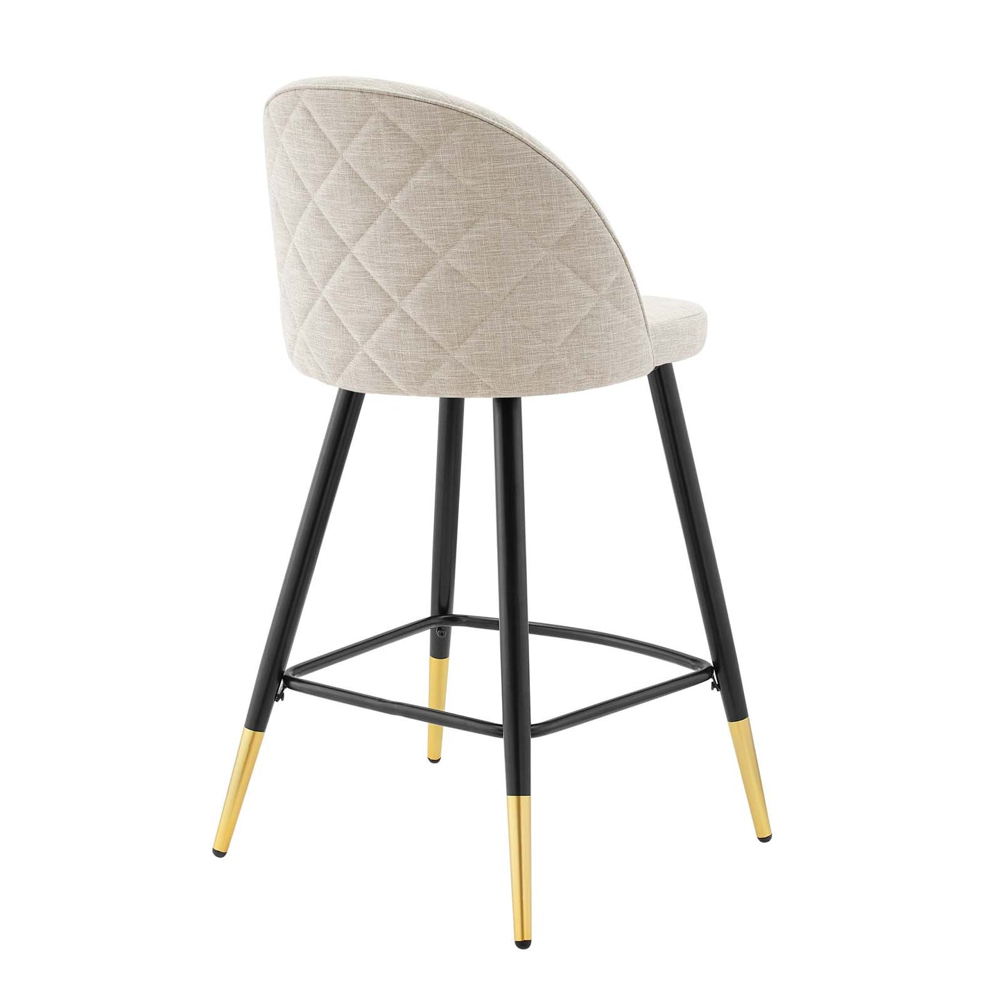 Cordial Fabric Counter Stools - Set of 2 Beige EEI-4528-BEI