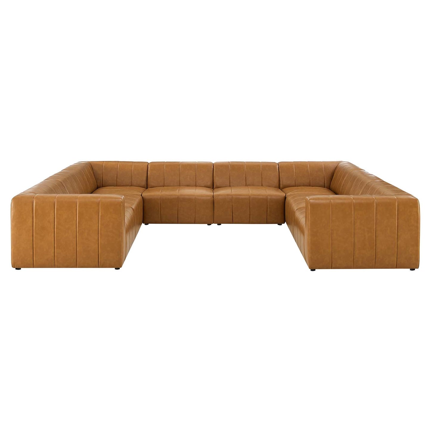 Bartlett Vegan Leather 8-Piece Sectional Sofa Tan EEI-4536-TAN