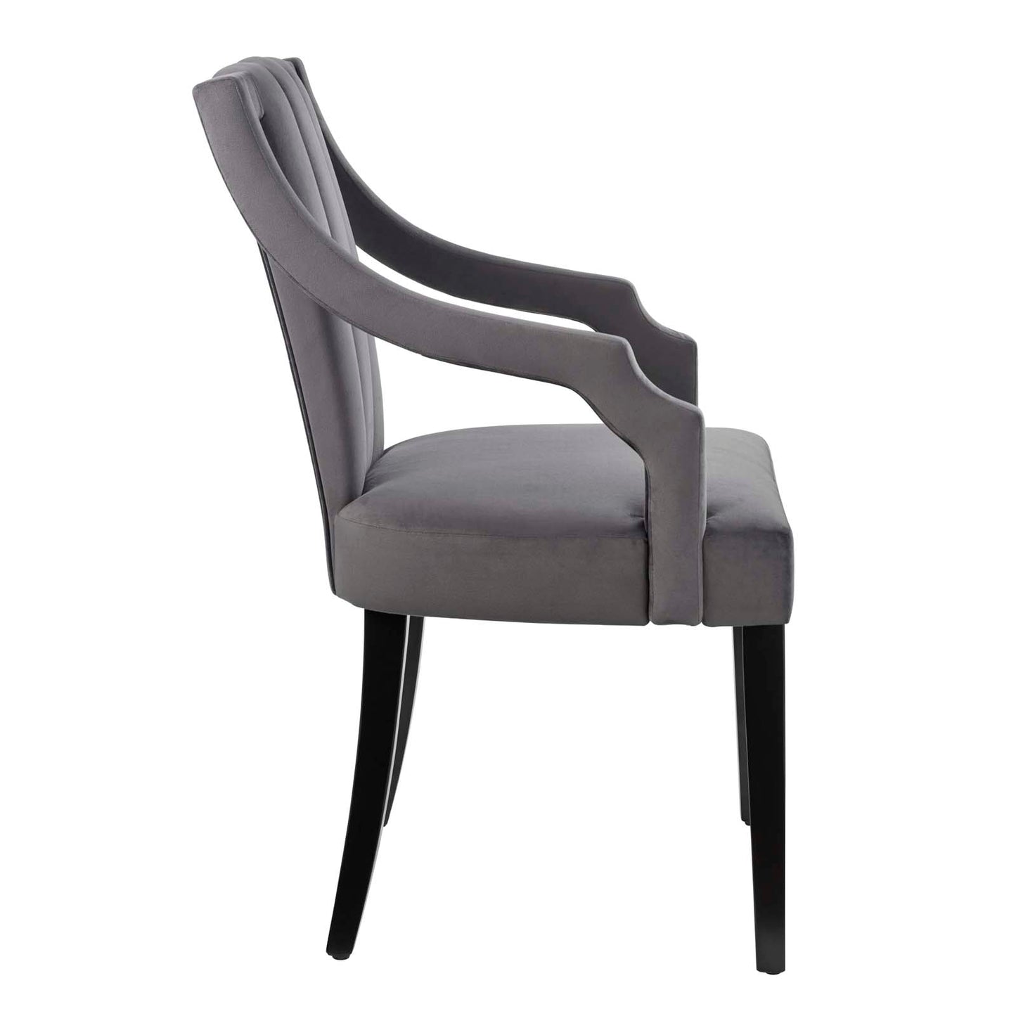 Virtue Performance Velvet Dining Chairs - Set of 2 Gray EEI-4554-GRY