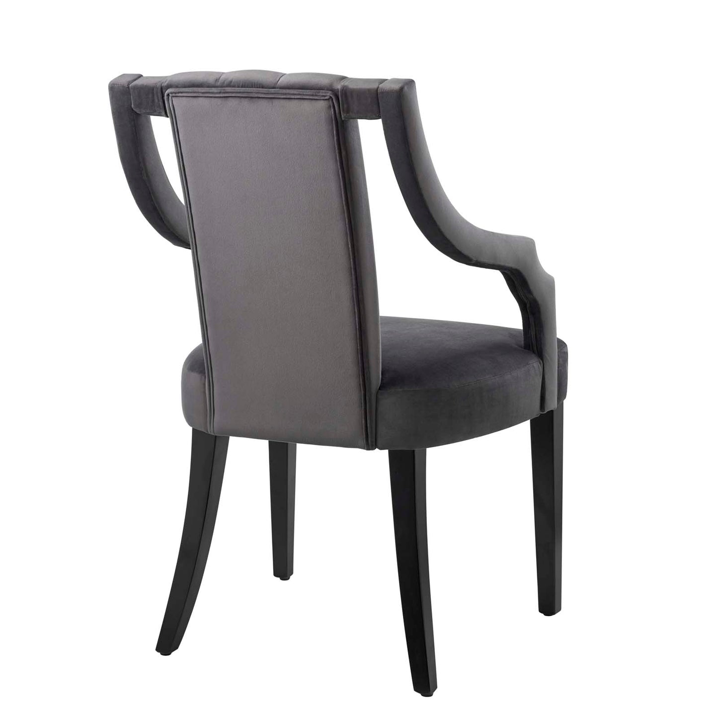 Virtue Performance Velvet Dining Chairs - Set of 2 Gray EEI-4554-GRY