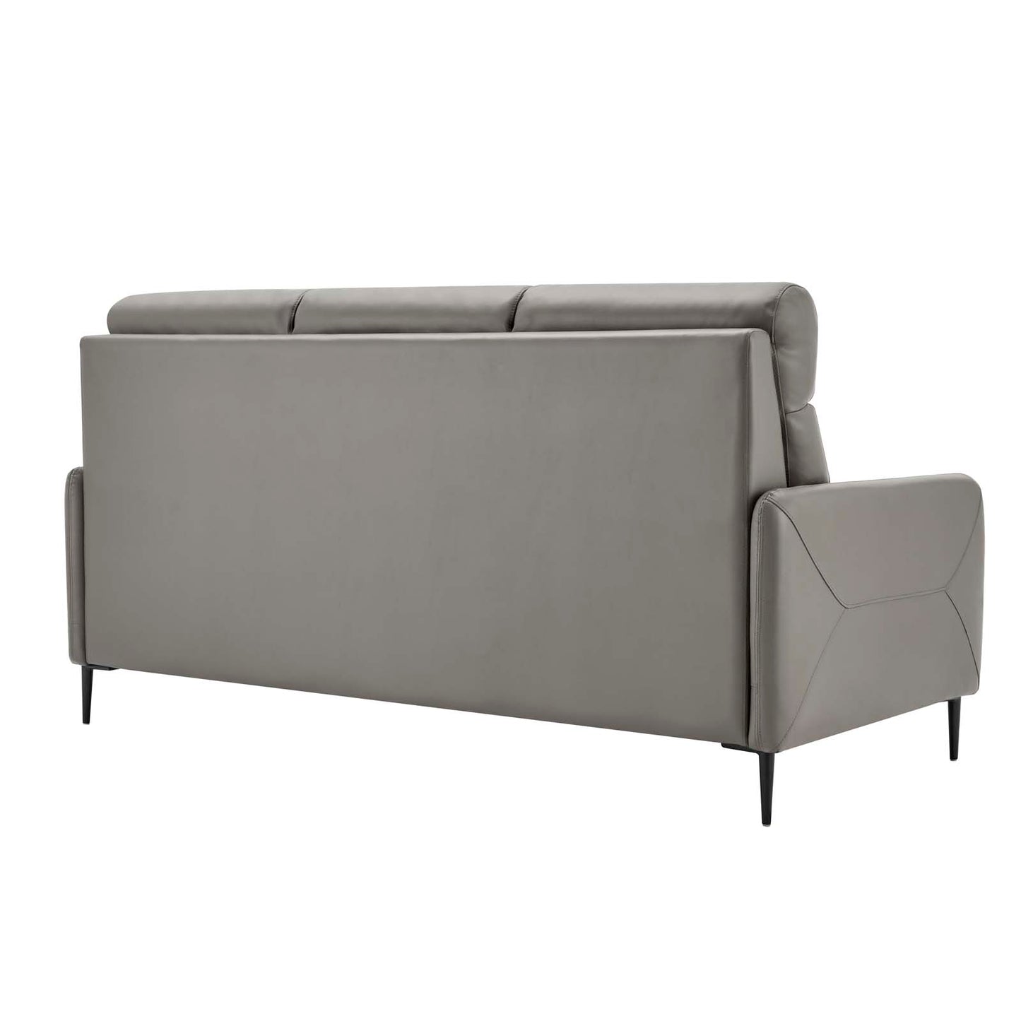 Huxley Leather Sofa Gray EEI-4561-GRY