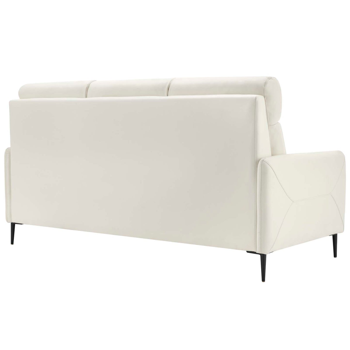 Huxley Leather Sofa White EEI-4561-WHI