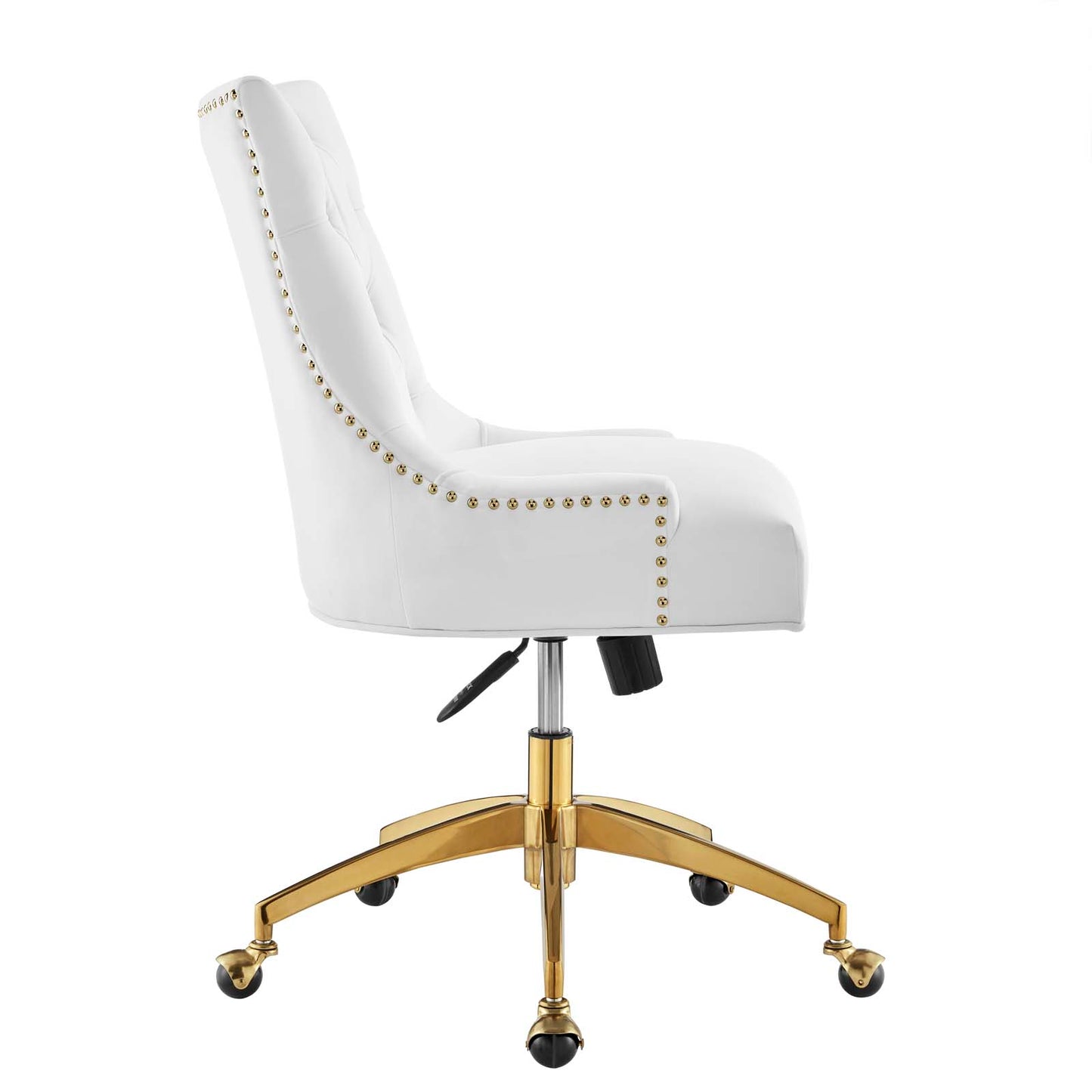 Regent Tufted Performance Velvet Office Chair Gold White EEI-4571-GLD-WHI