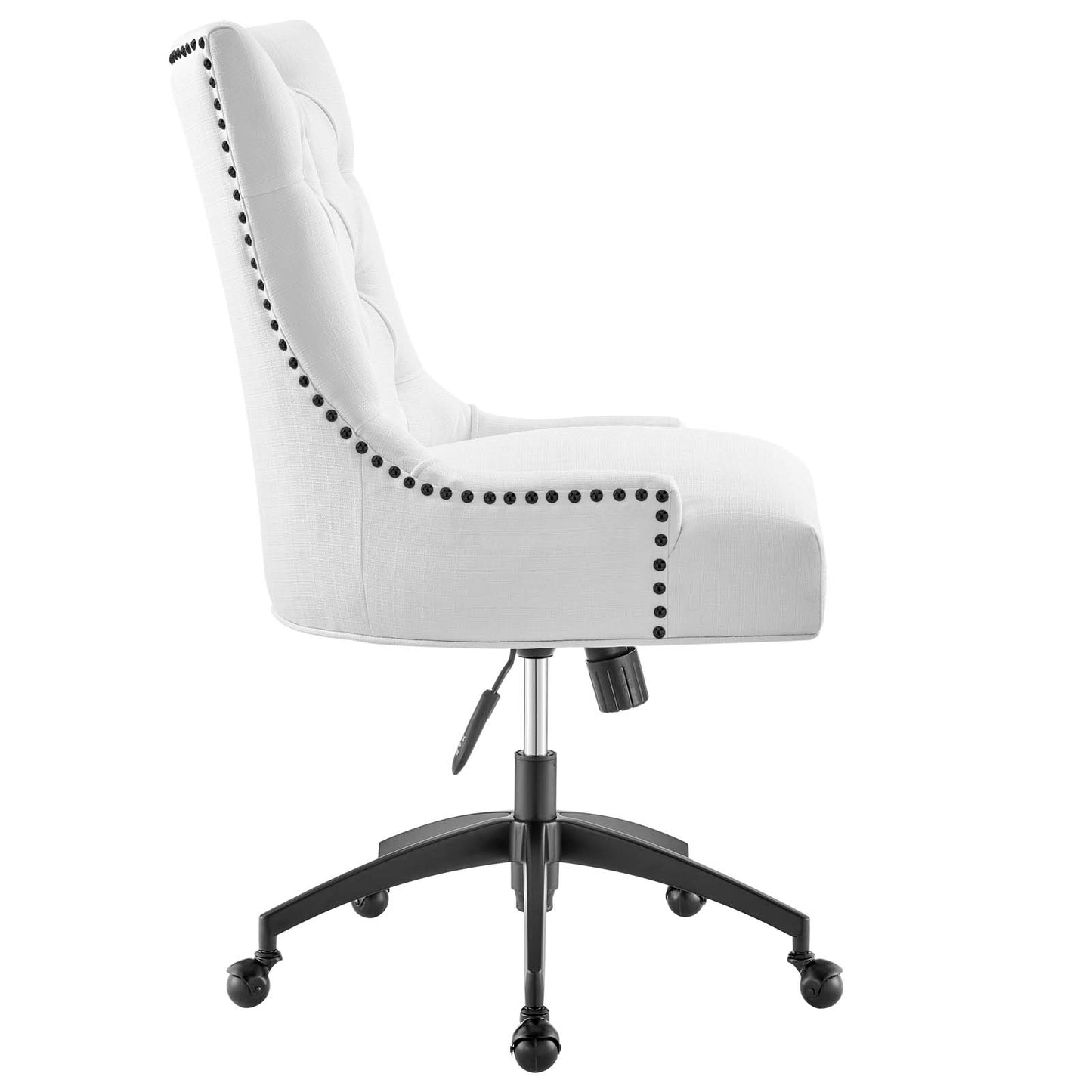 Regent Tufted Fabric Office Chair Black White EEI-4572-BLK-WHI