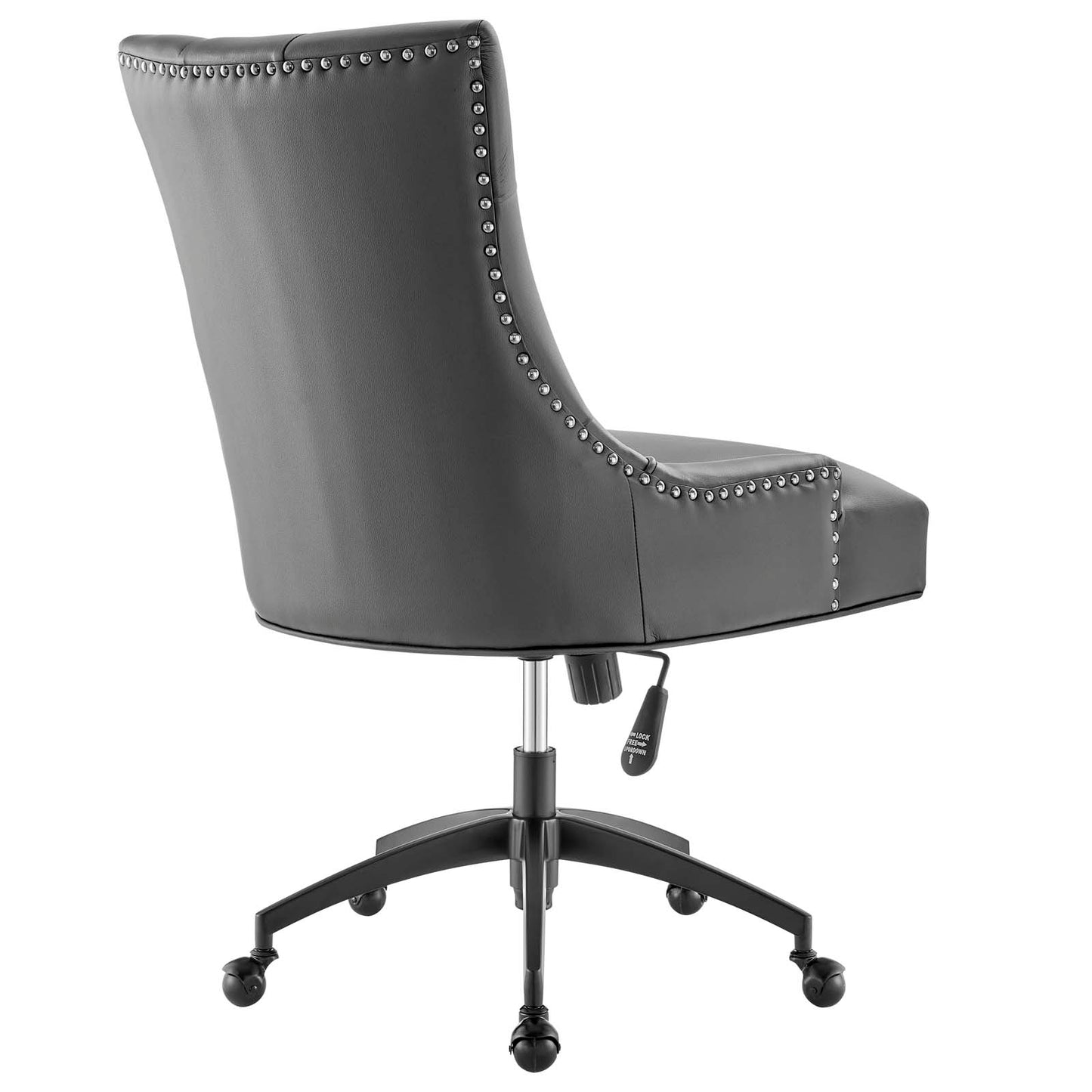 Regent Tufted Vegan Leather Office Chair Black Gray EEI-4573-BLK-GRY