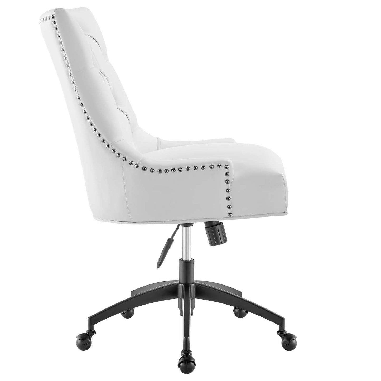 Regent Tufted Vegan Leather Office Chair Black White EEI-4573-BLK-WHI