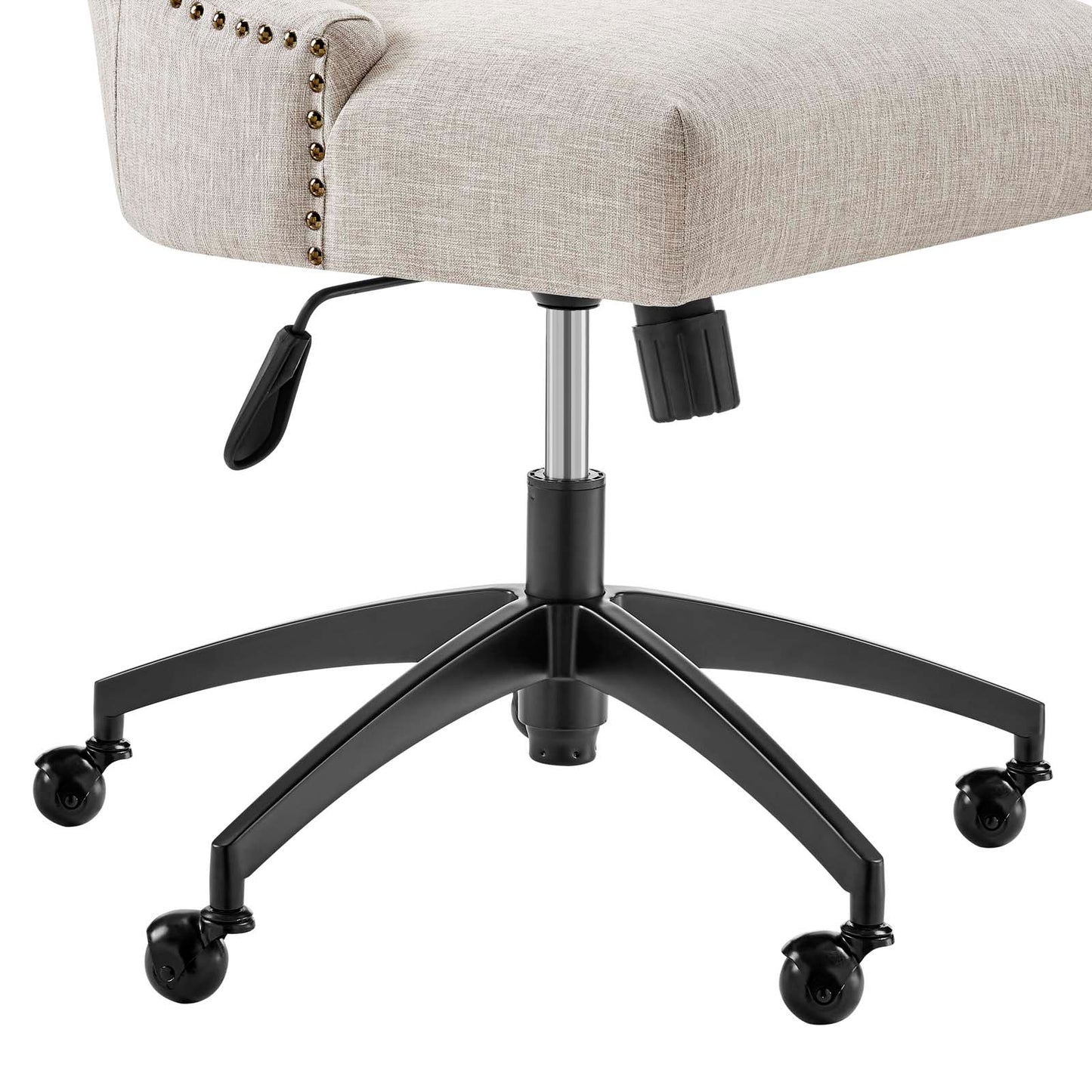 Empower Channel Tufted Fabric Office Chair Black Beige EEI-4576-BLK-BEI