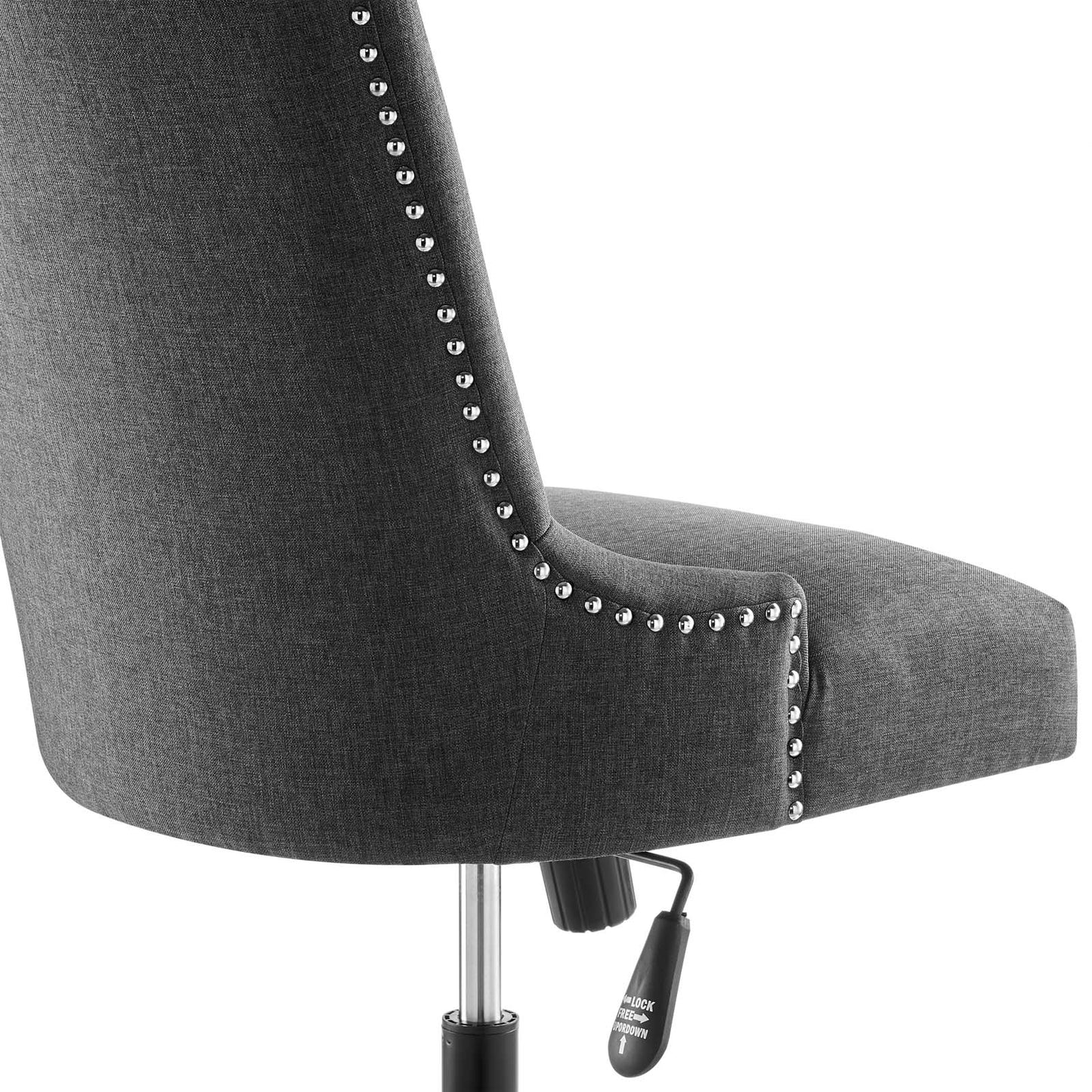 Empower Channel Tufted Fabric Office Chair Black Gray EEI-4576-BLK-GRY