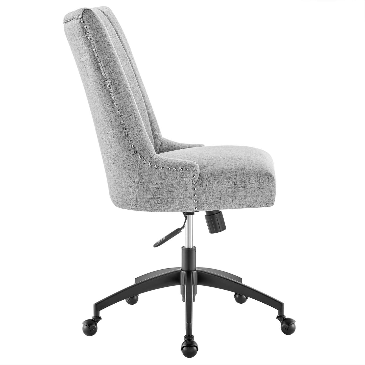Empower Channel Tufted Fabric Office Chair Black Light Gray EEI-4576-BLK-LGR