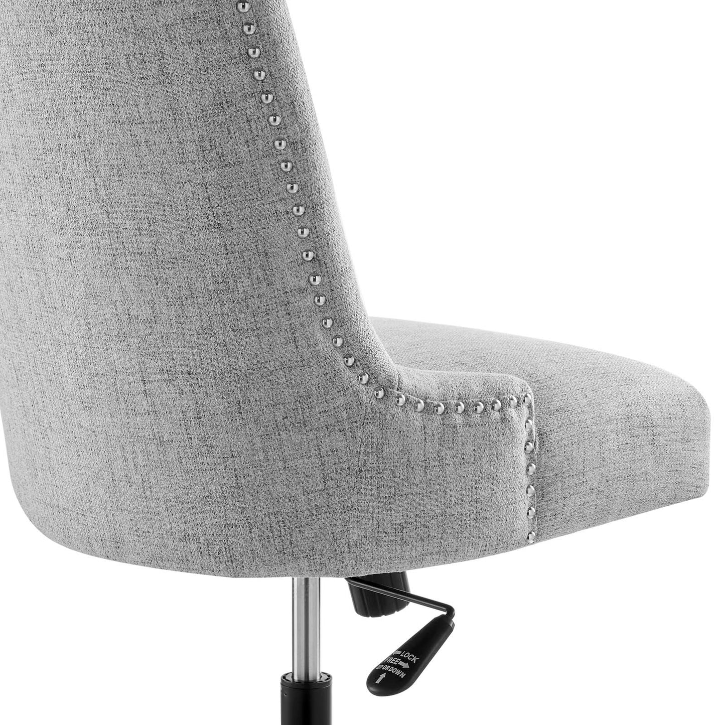 Empower Channel Tufted Fabric Office Chair Black Light Gray EEI-4576-BLK-LGR
