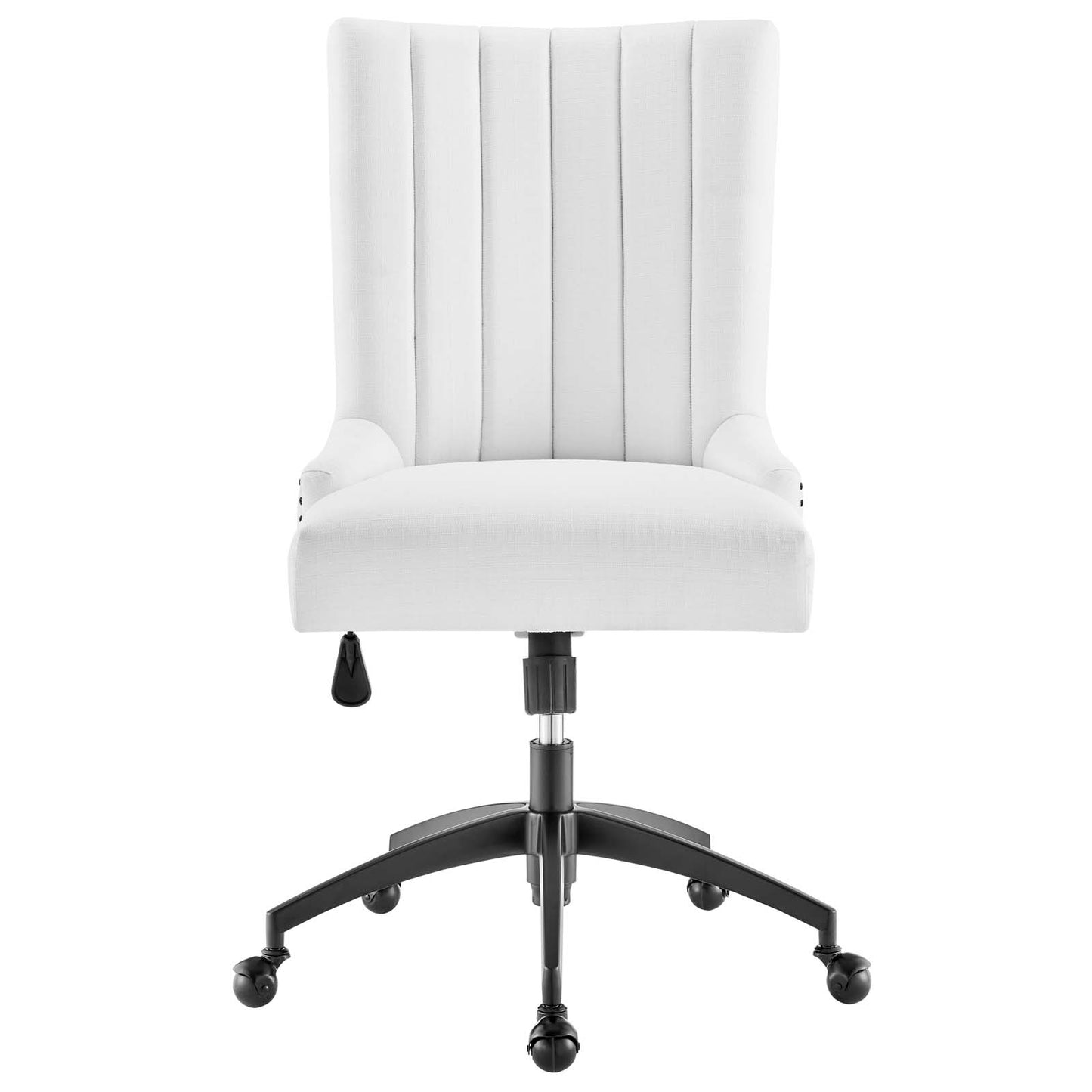 Empower Channel Tufted Fabric Office Chair Black White EEI-4576-BLK-WHI