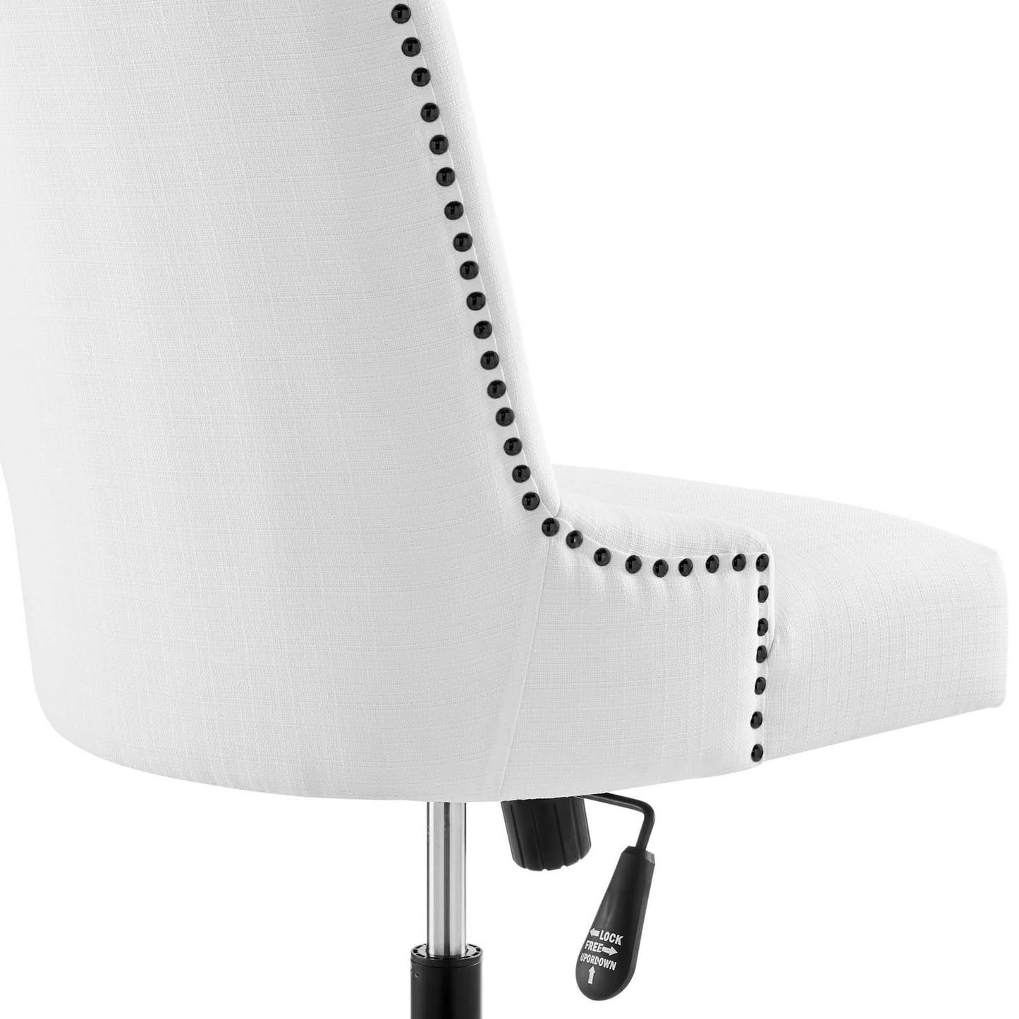 Empower Channel Tufted Fabric Office Chair Black White EEI-4576-BLK-WHI