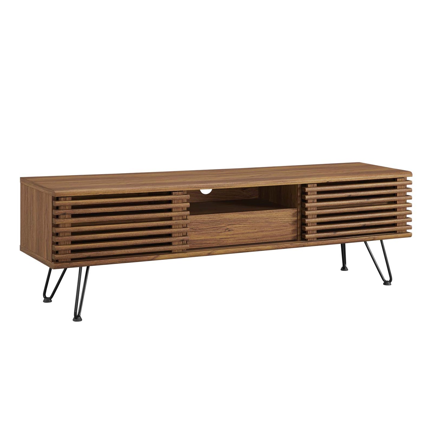 Render 59" Media Console TV Stand Walnut EEI-4587-WAL