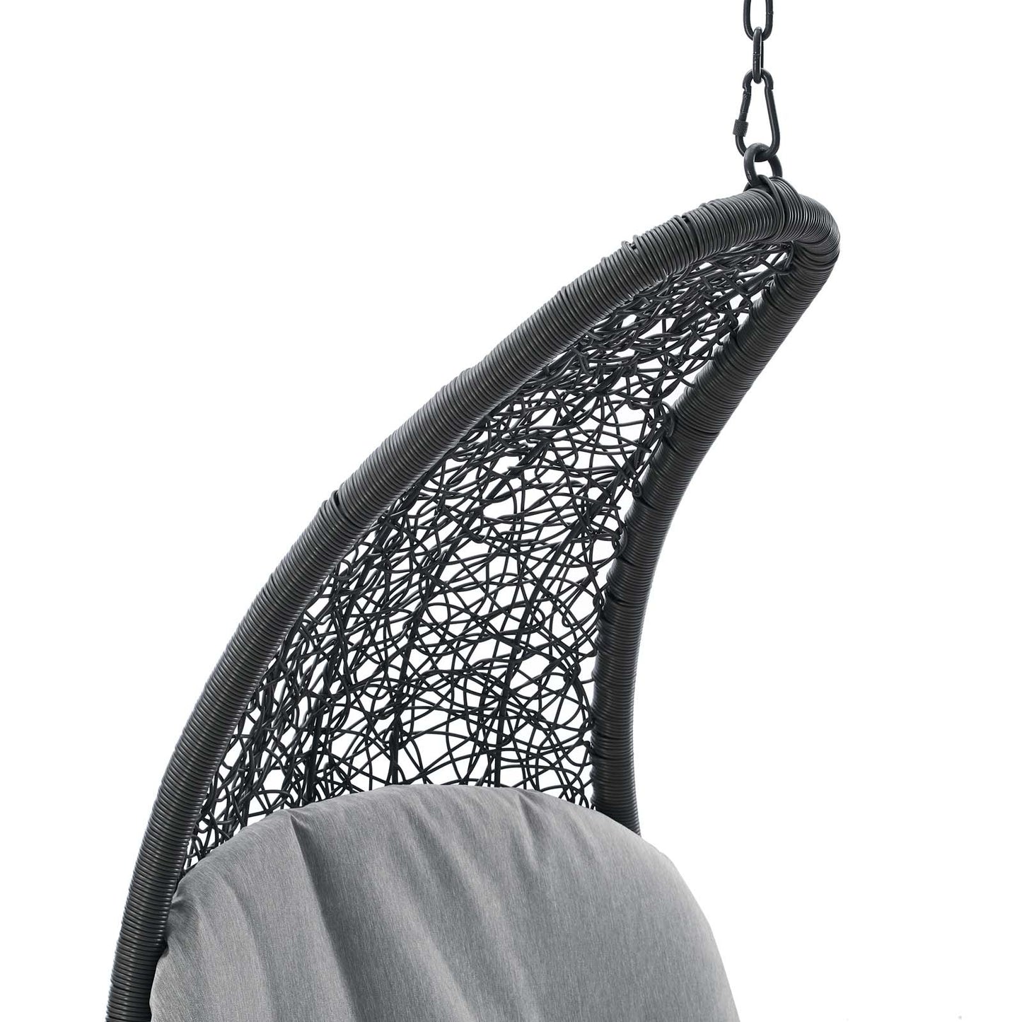 Landscape Hanging Chaise Lounge Outdoor Patio Swing Chair Light Gray Gray EEI-4589-LGR-GRY