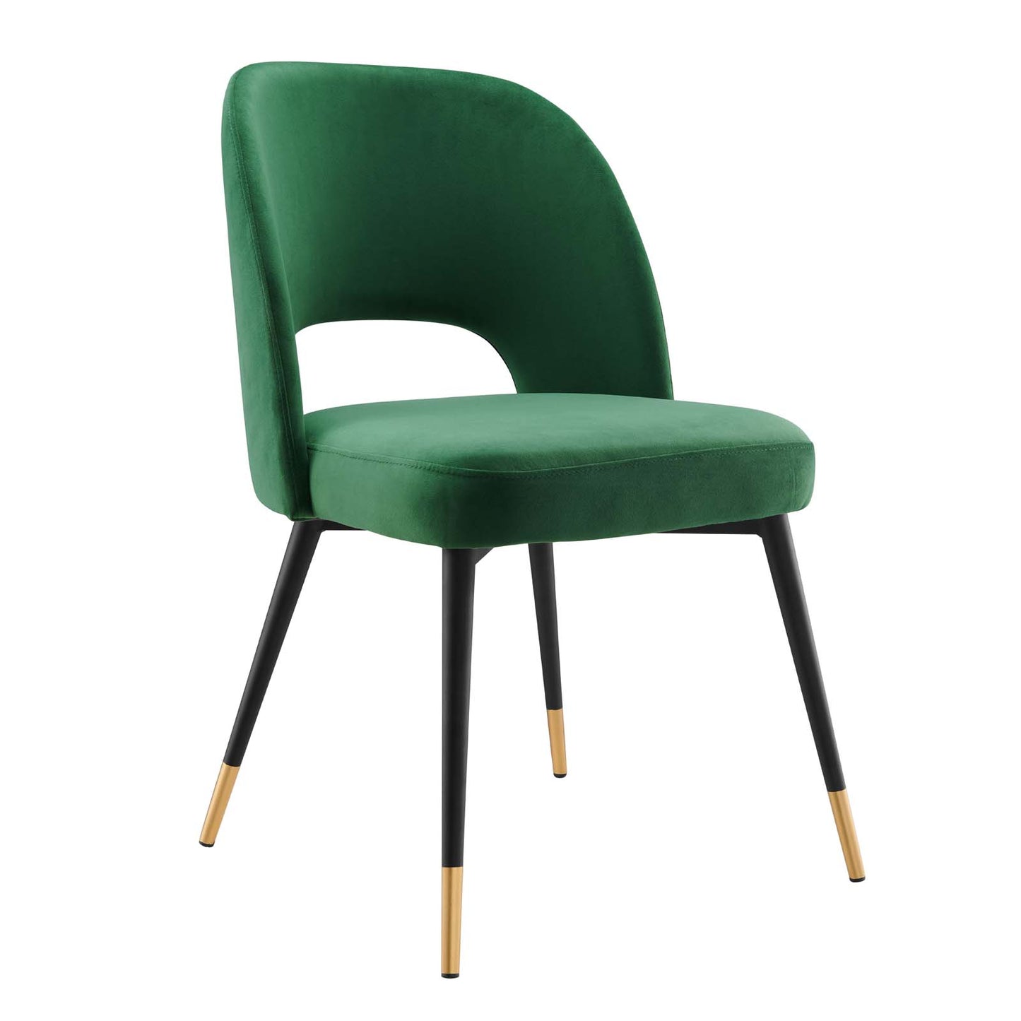 Rouse Performance Velvet Dining Side Chairs - Set of 2 Emerald EEI-4599-EME