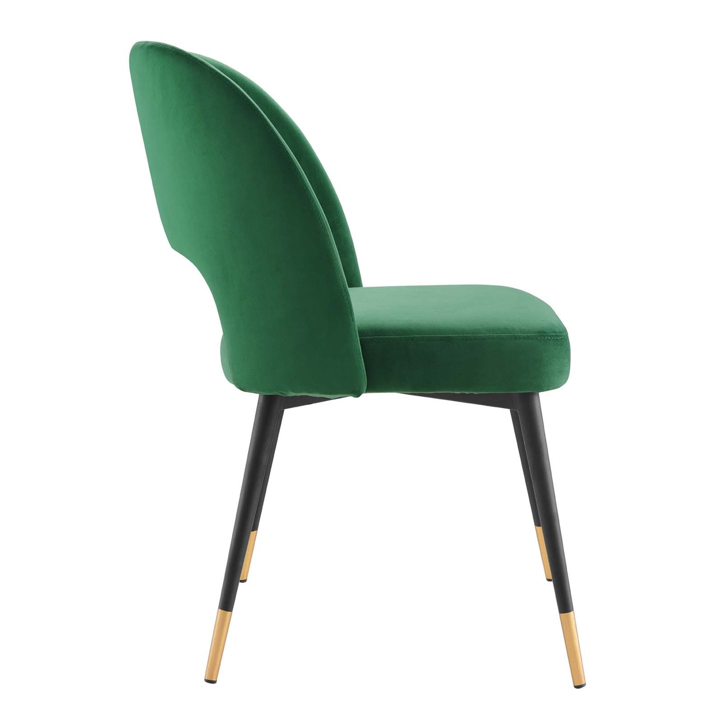 Rouse Performance Velvet Dining Side Chairs - Set of 2 Emerald EEI-4599-EME