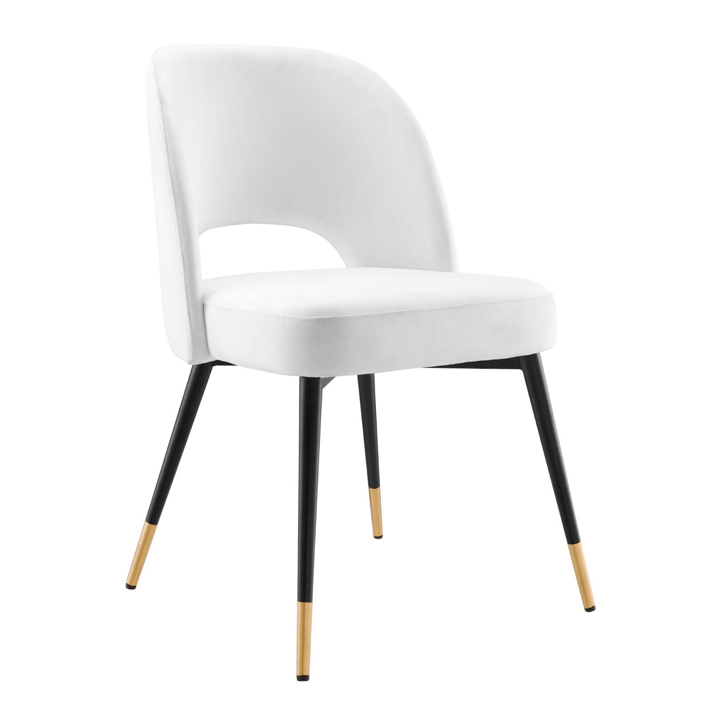 Rouse Performance Velvet Dining Side Chairs - Set of 2 White EEI-4599-WHI
